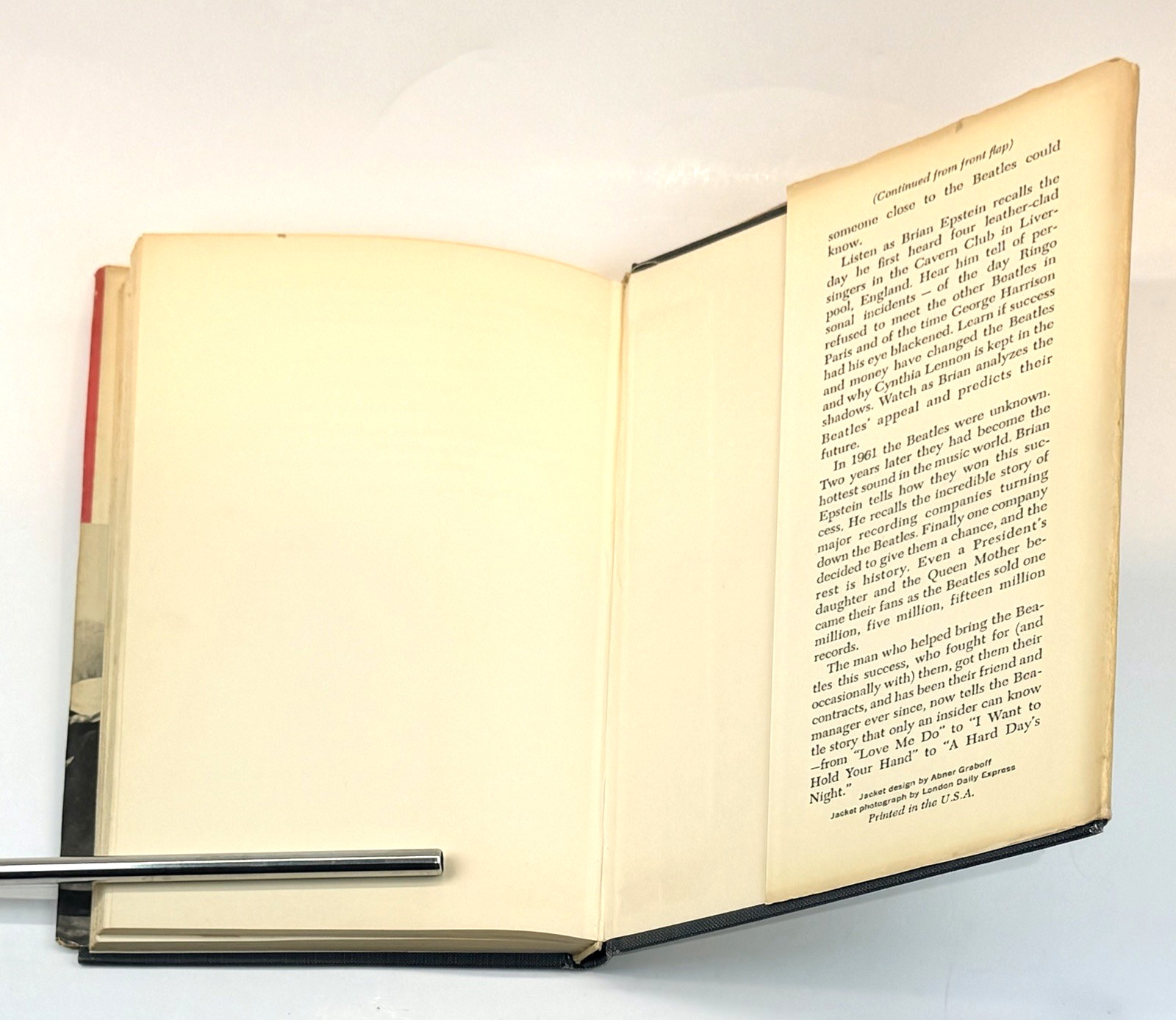 Beatles ‘A Cellarful of Noise’ 1964, 1st Ed. ICLOTH w/Dust Cover – Brian Epstein
