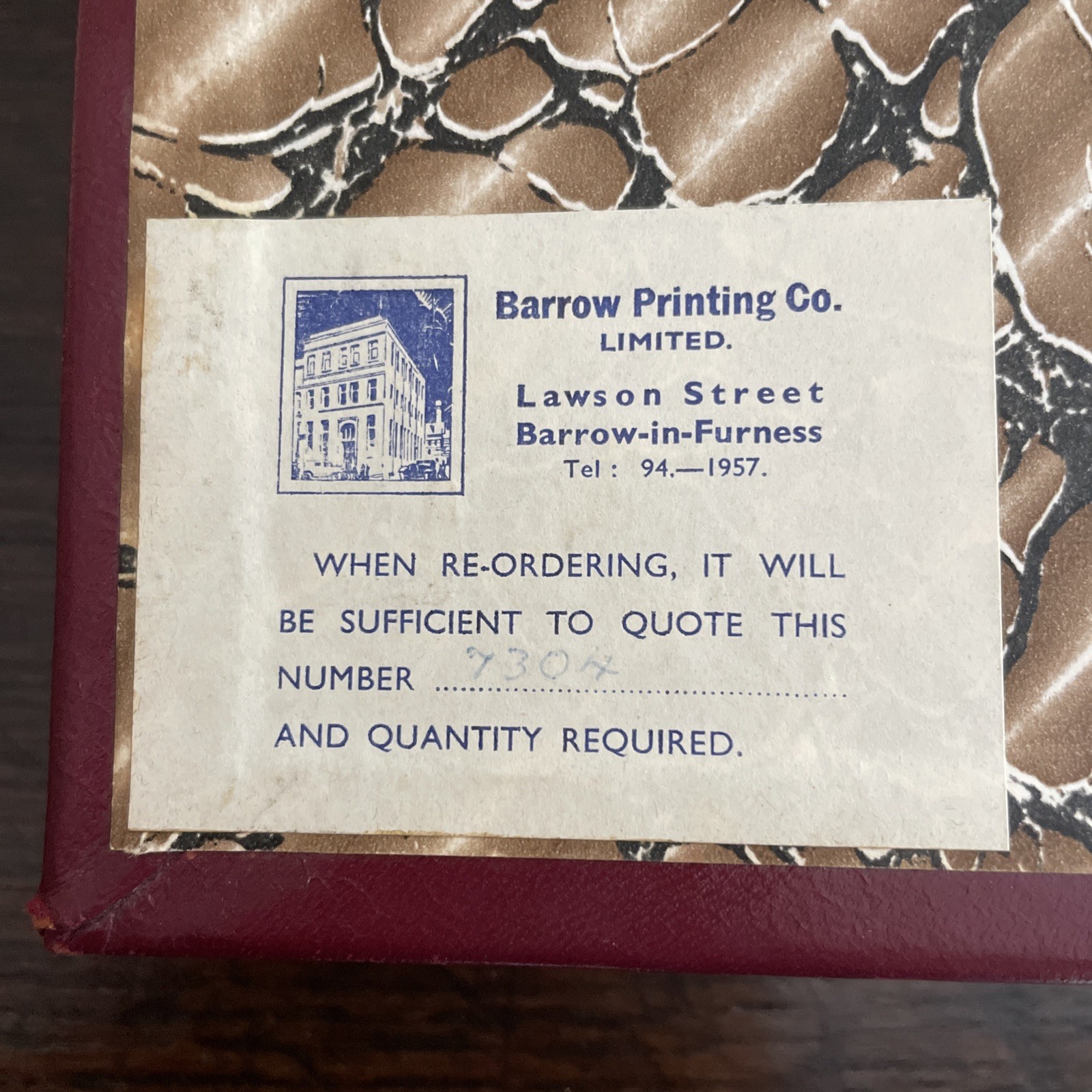 Vintage Bespoke Leather Ledger 6KG Oversized A to Z Barrow Printing Co UNUSED