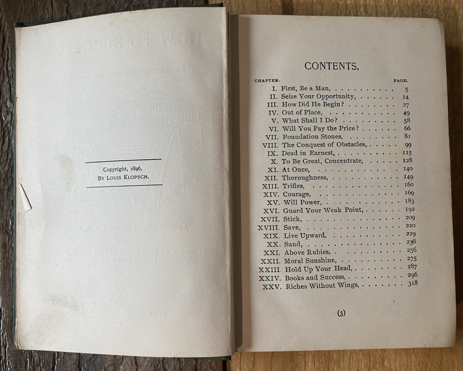 Antique 1896 How To Succeed Book Orison Swett Marden Hardcover Self-Help RARE