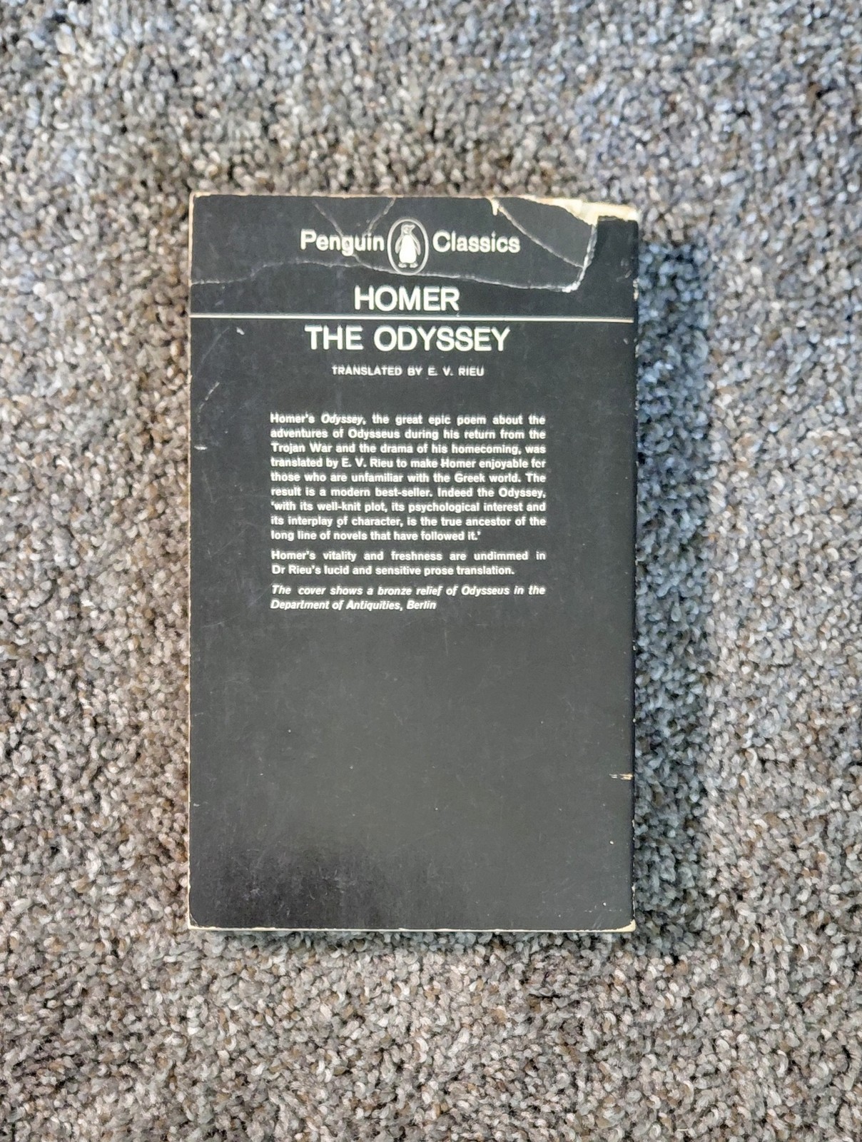 The Odyssey Paperback – Homer – Penguin Classics Translated By E.V. Rieu 1946