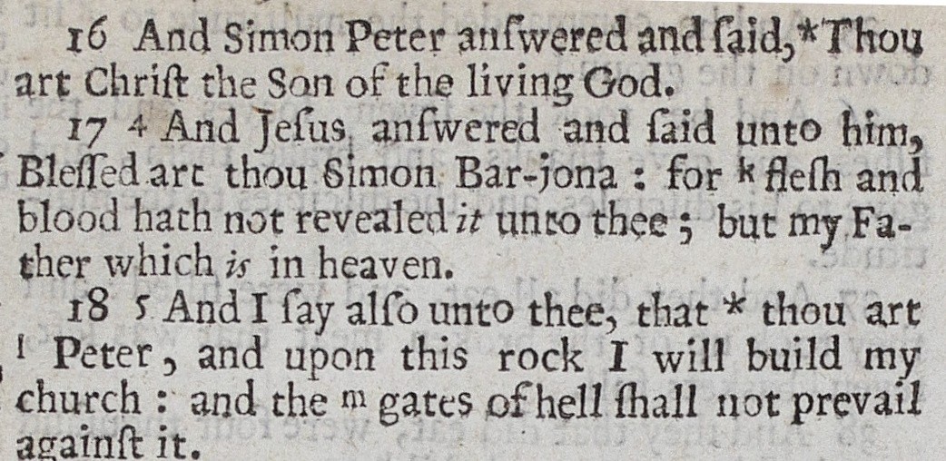 1649 KJV Bible Leaf Peter’s Confession Transfiguration Keys of Kingdom