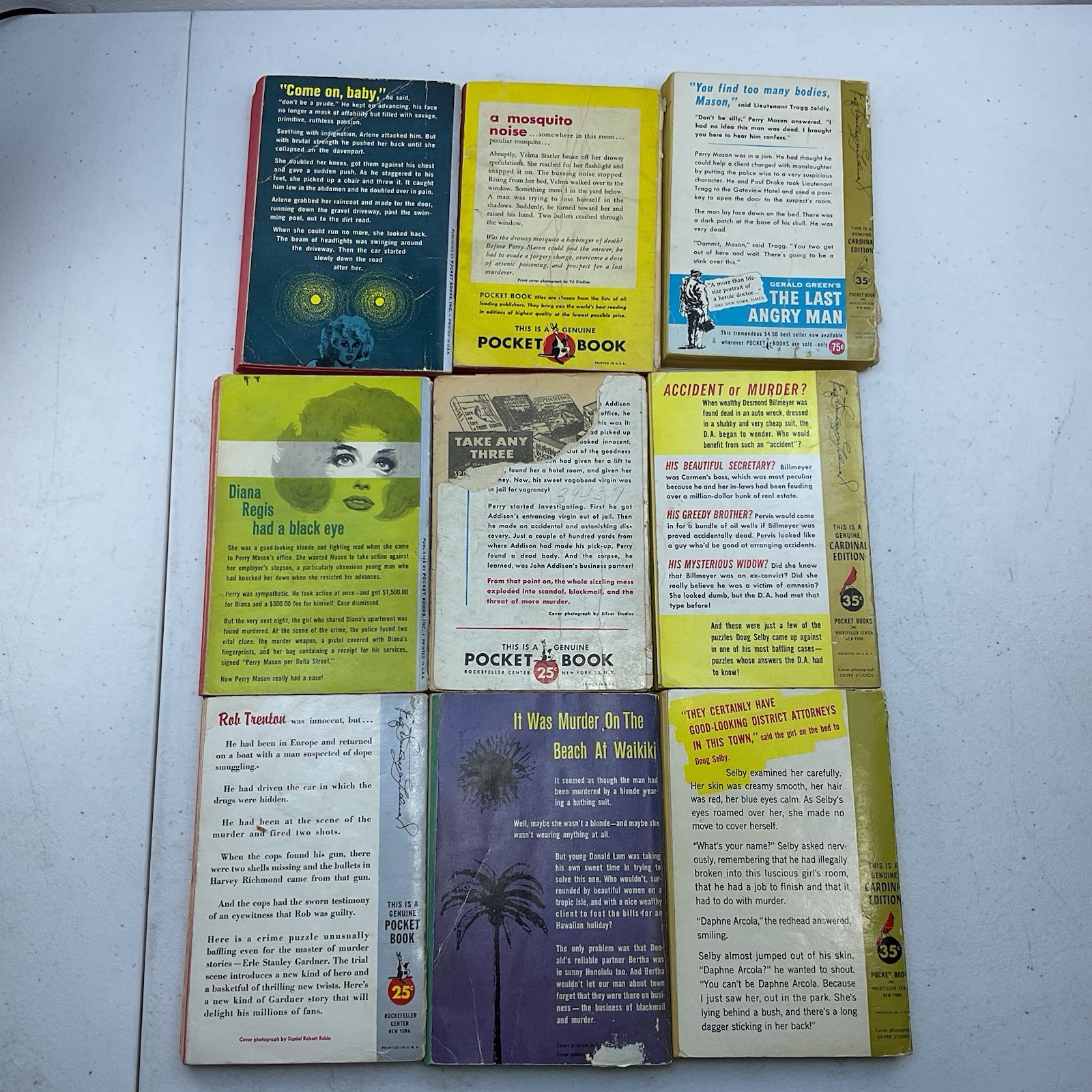 Vintage Erle Stanley Gardner Paperback Lot Of 9 Pocket Books Perry Mason Others