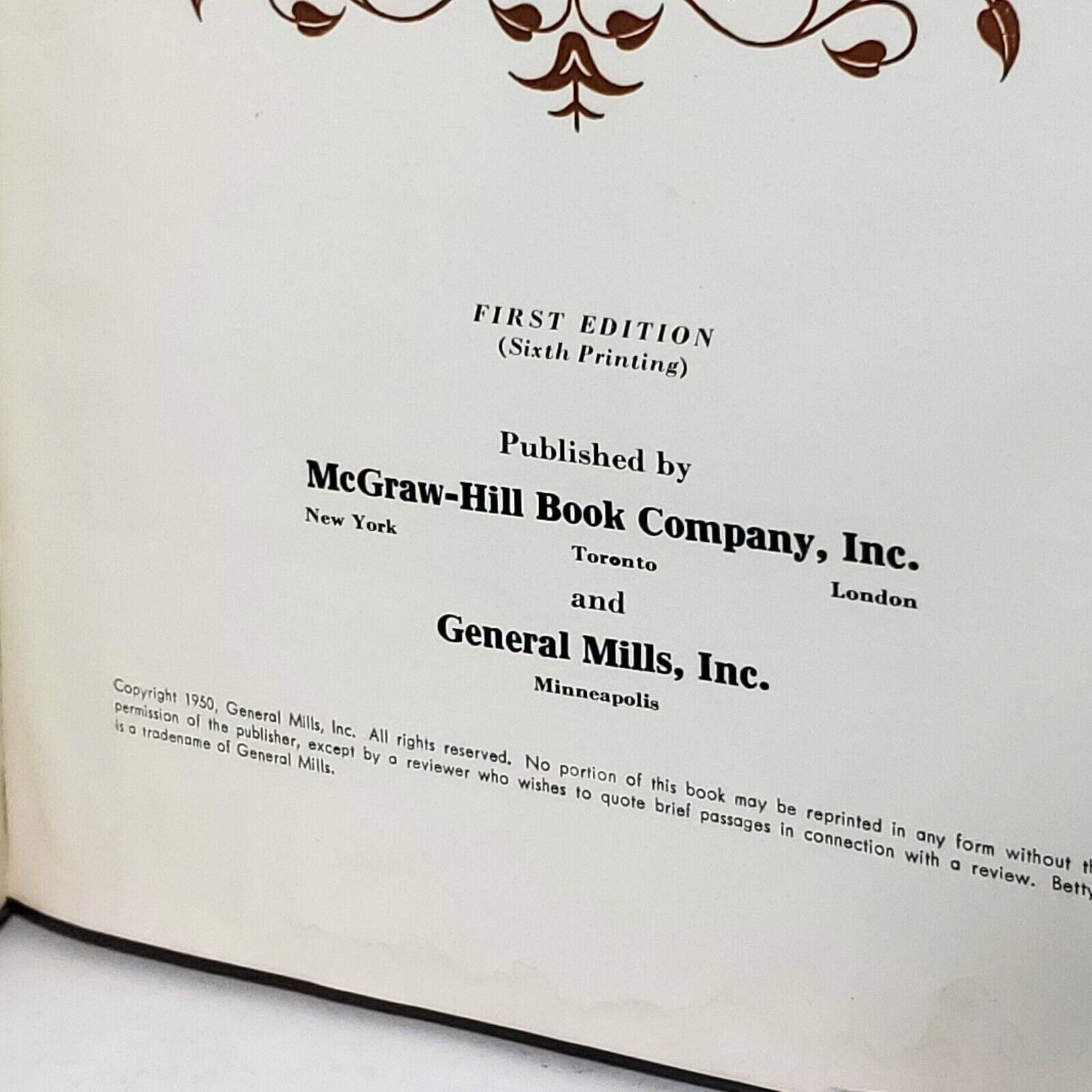 1950 Betty Crocker’s Picture Cookbook First Edition Sixth Printing Hardcover