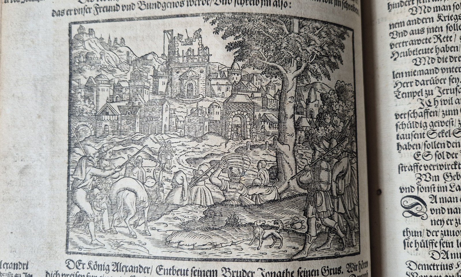 Rare 1581 Luther Bible, Wittenberg. Printed Hans Krafft, with many fine woodcuts