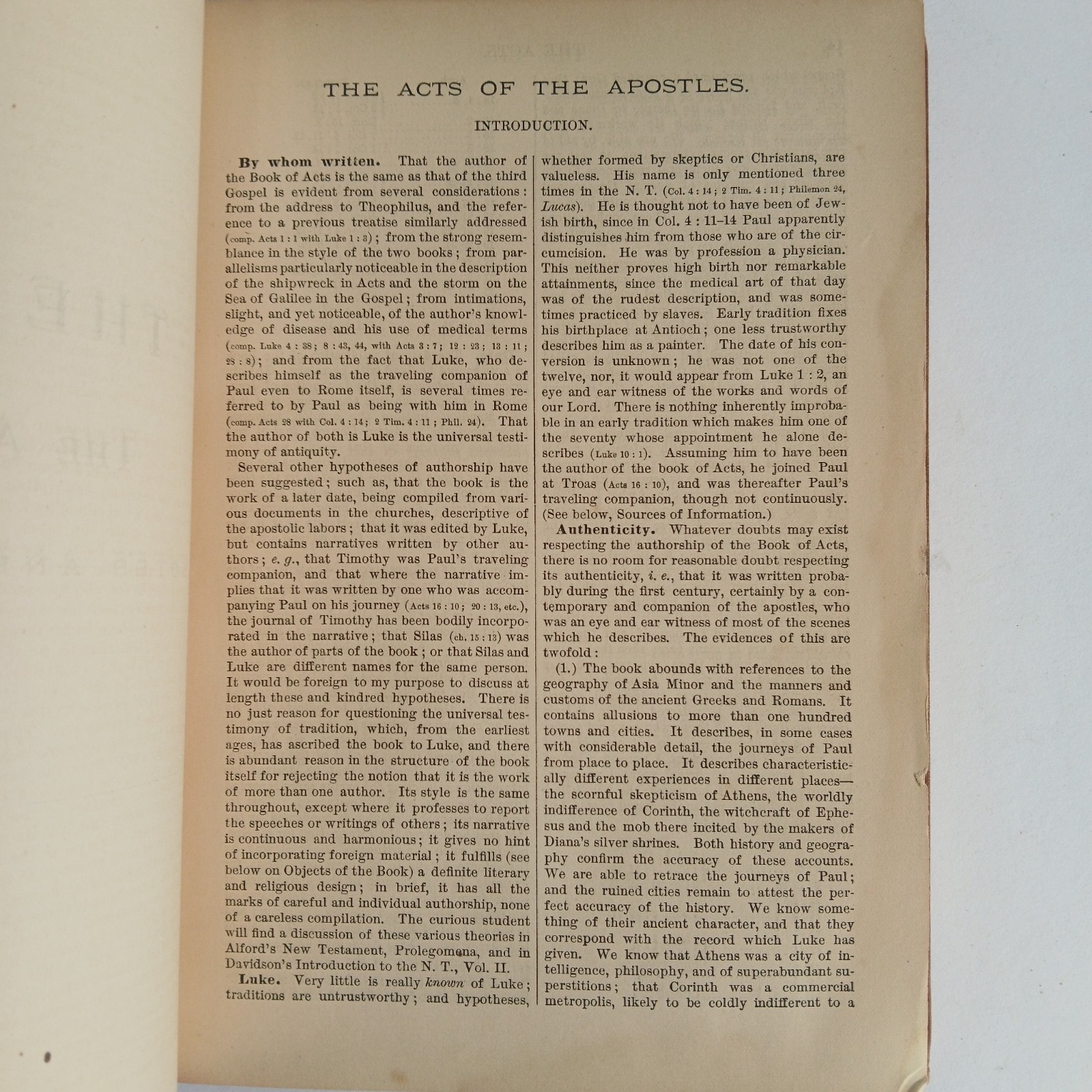1876 An Illustrated Commentary On The Acts Of The Apostles Rev Lyman Abbot, WEAR