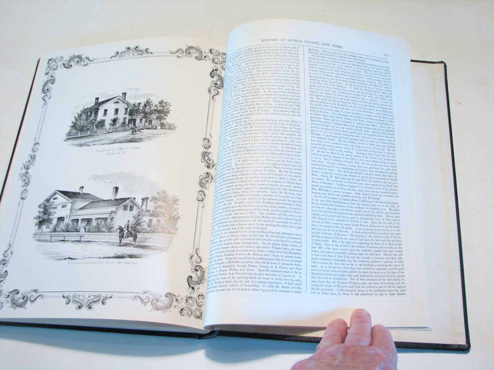 History Seneca County New York NY 1876 reprint genealogy Waterloo, Interlaken