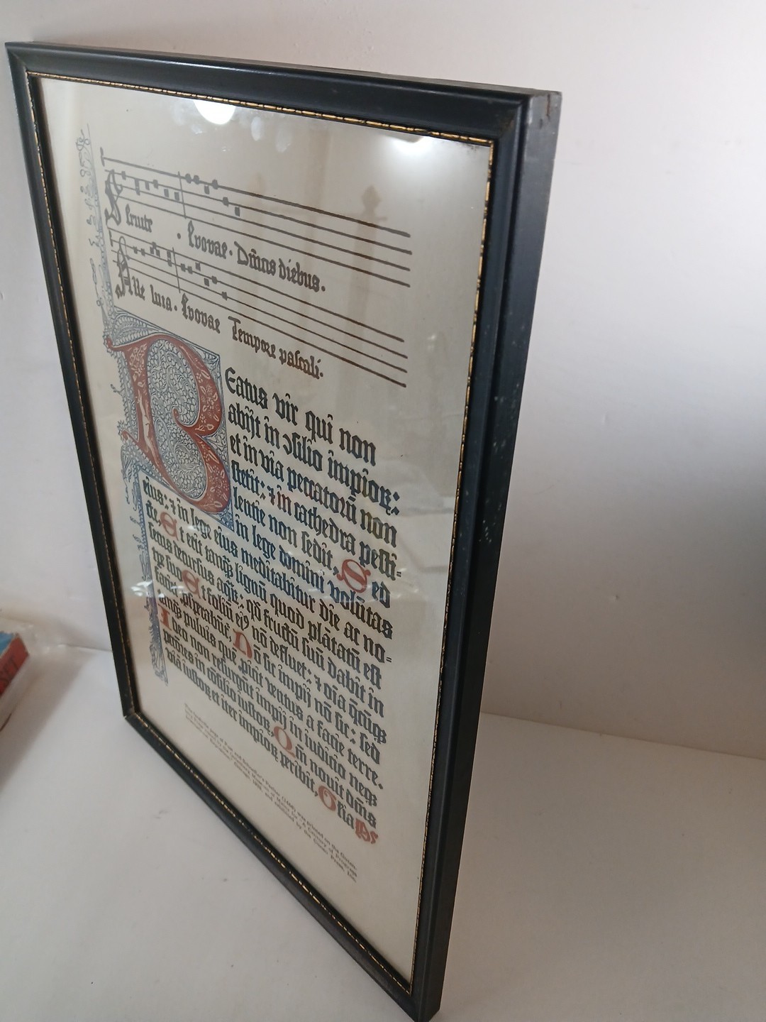 1933 Chicago Worlds Fair Facsimile Page Of Fust & Schoeffer Bible Mainz 1456