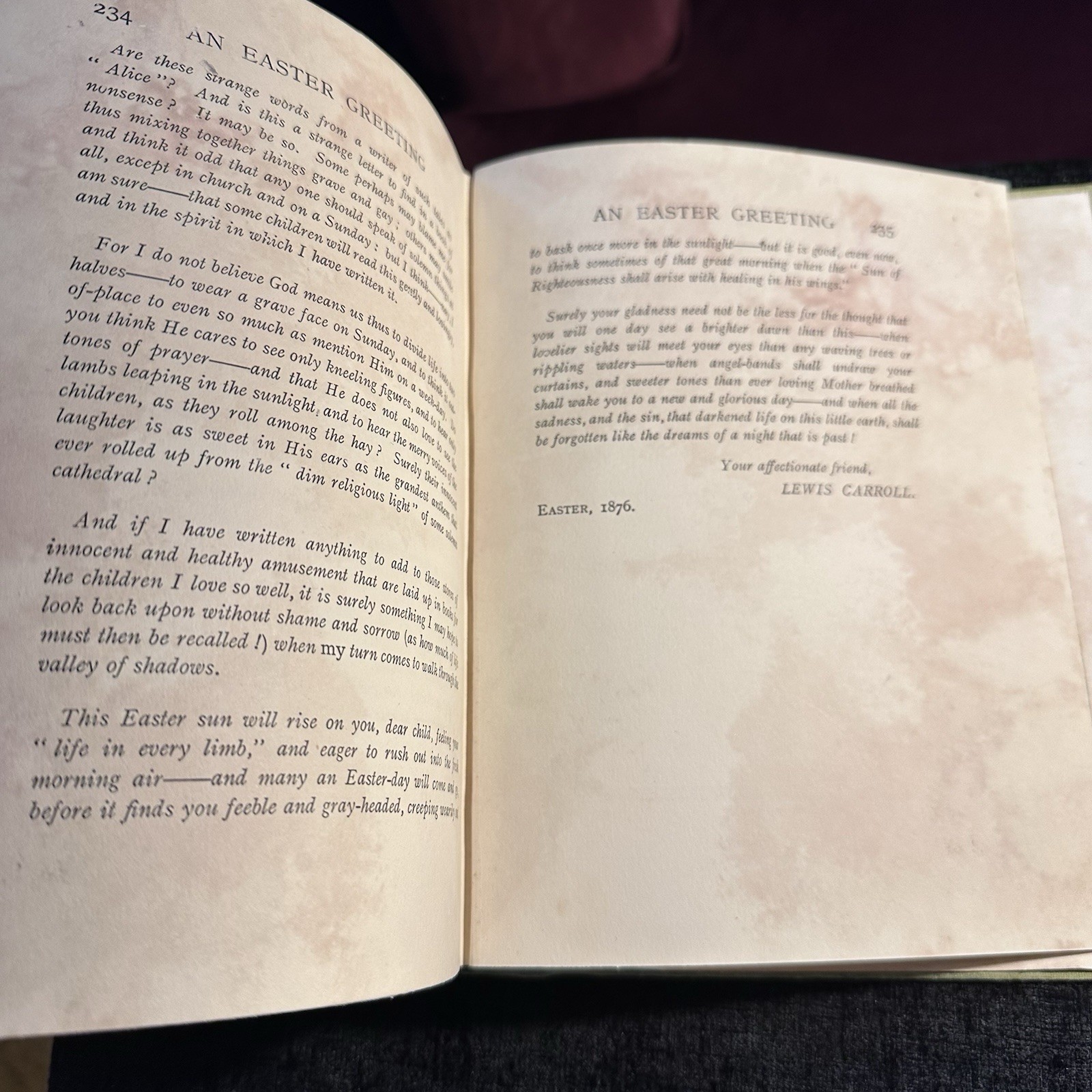 1934 Through The Looking Glass Lewis Carroll Macmillan Hardback SPARES REPAIR