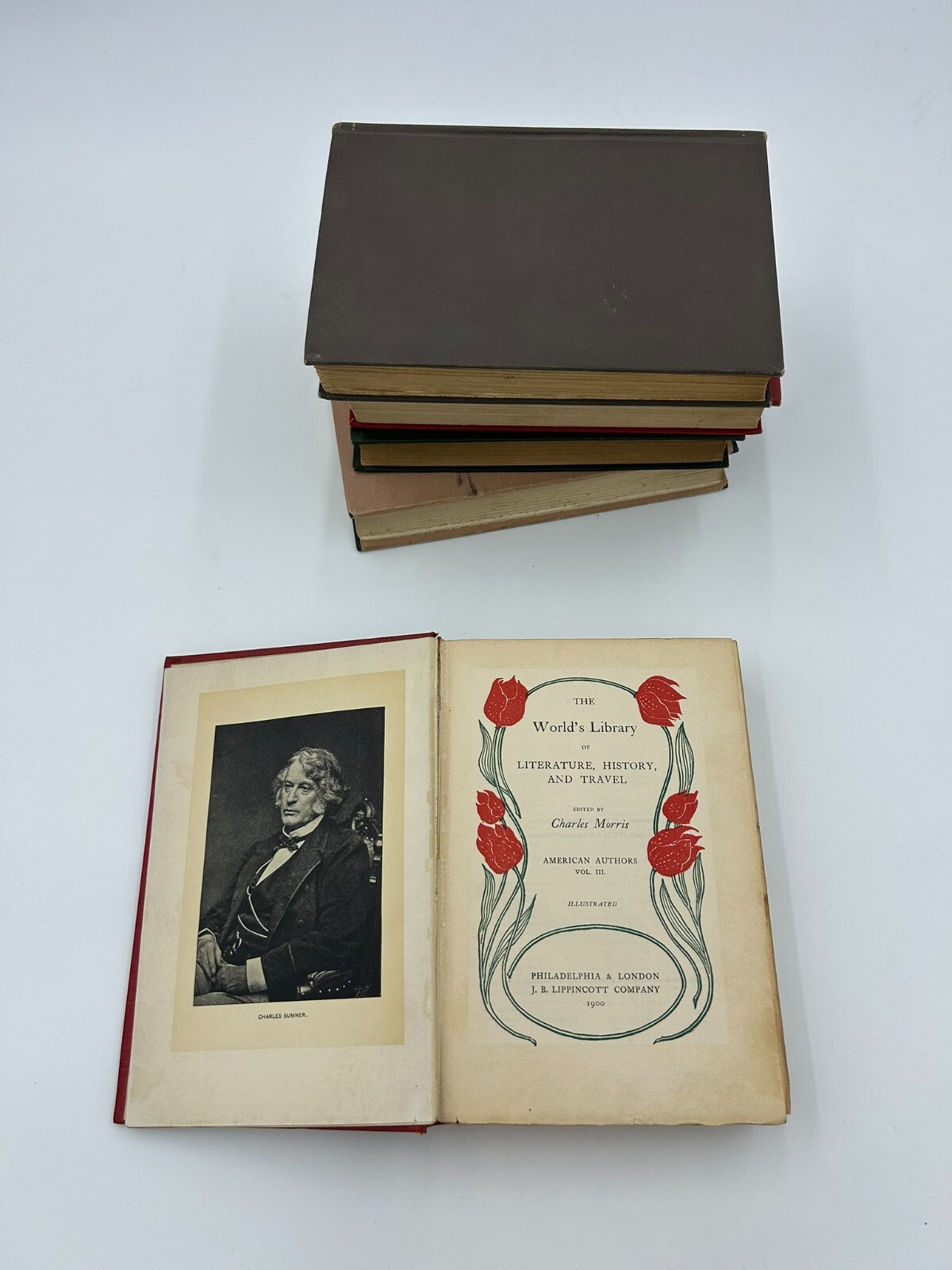 Vintage Book Lot of 10 Old Antiquarian Rare Decoration Hardcover Books