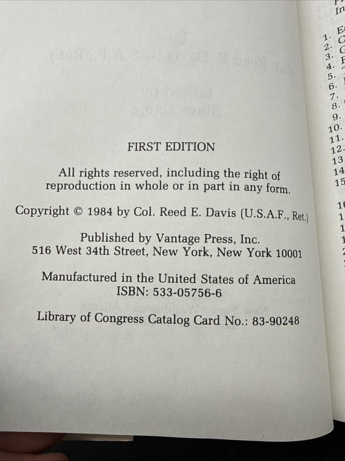 From Aviation Section Signal Corps To United States Air Force Davis HC/DJ 1st Ed