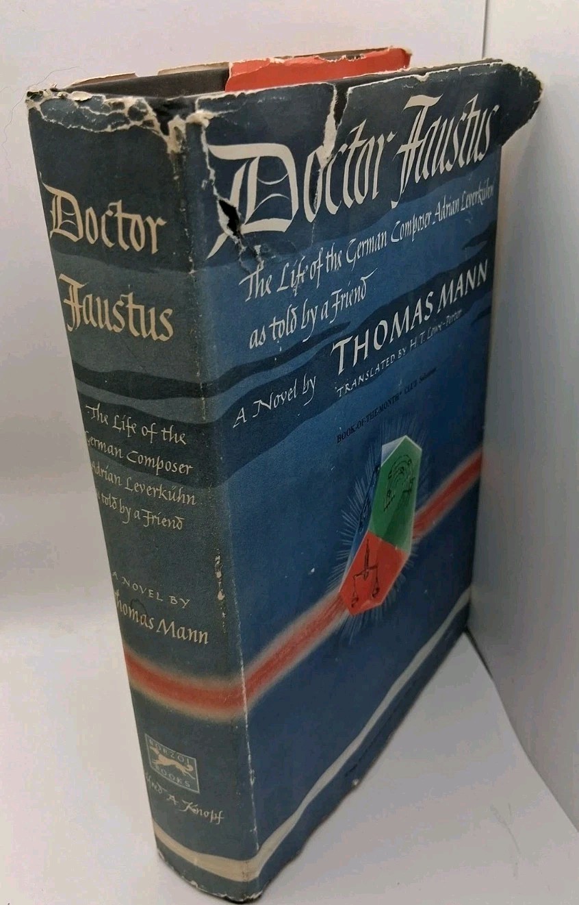 Doctor Faustus by Thomas Mann ~Book Club Edition 1948 w/Extras, Inserts HC HB DJ