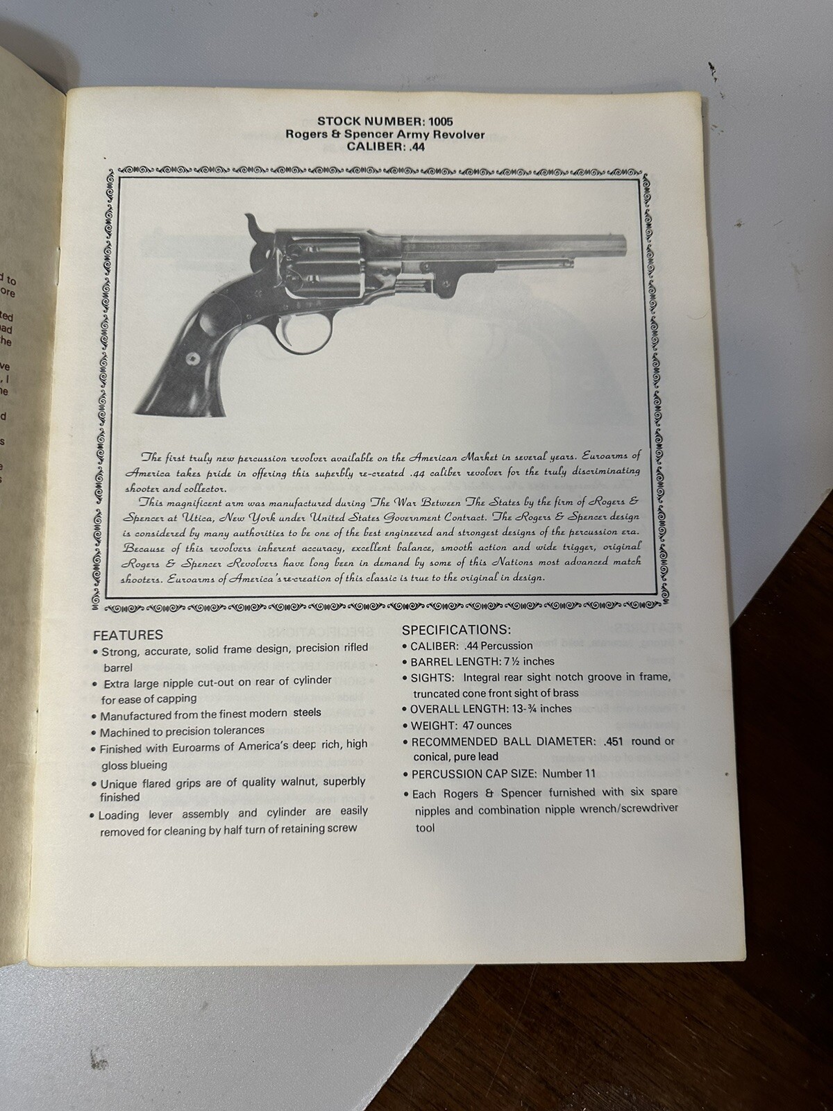1998 Euroarms Of America Pistol Revolver Guide catalog Book, Vintage