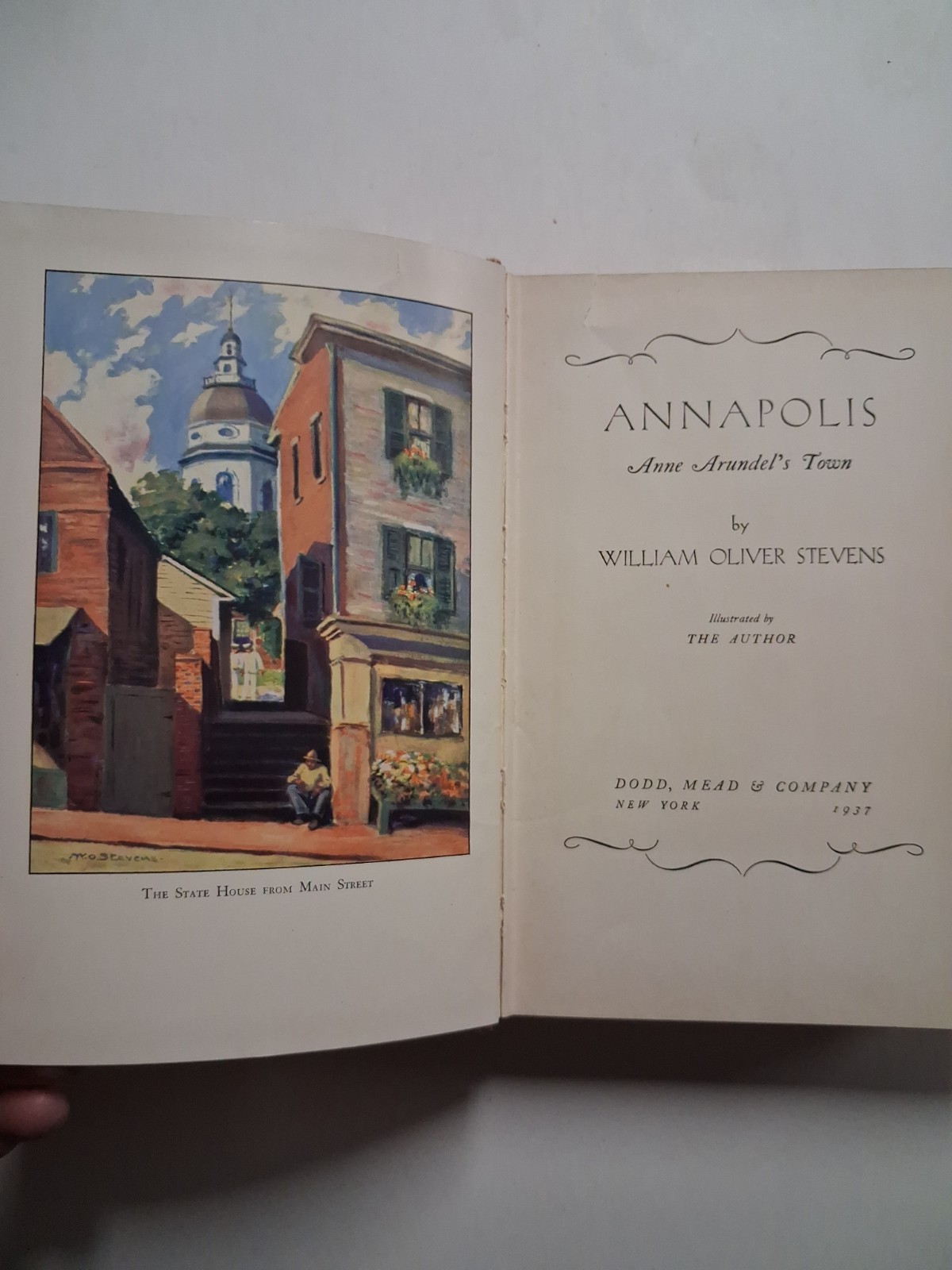 1937 Annapolis WILLIAM OLIVER STEVENS Local History Vintage