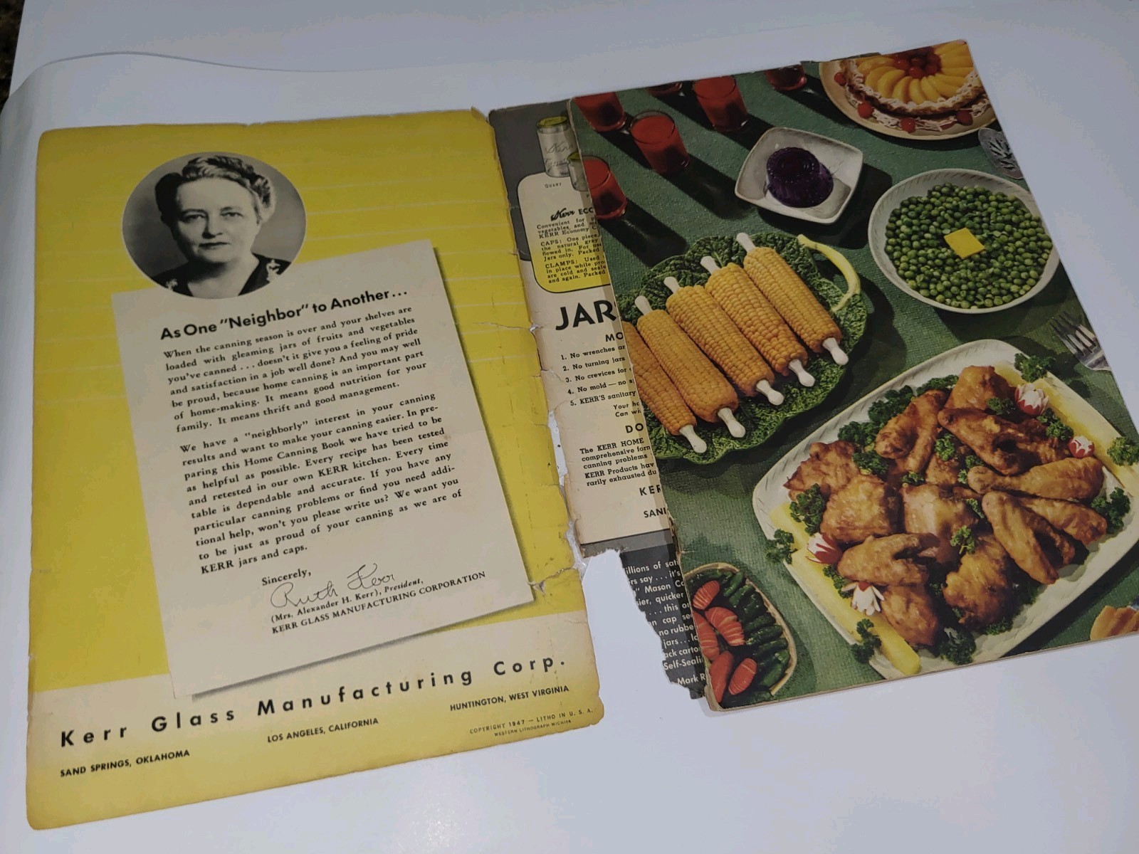 Vintage 1943 1983 Ball Blue Book & Kerr Canning Instructional Book Cookbooks Lot