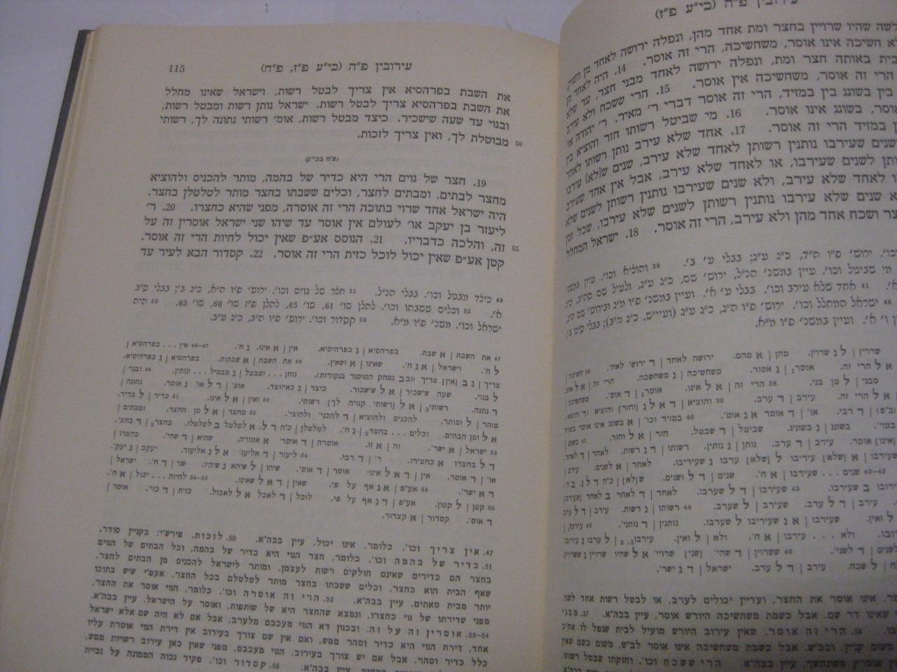 Hebrew SAUL LIEBERMAN TOSEFTA Compehensive Various Texts & comments MOED