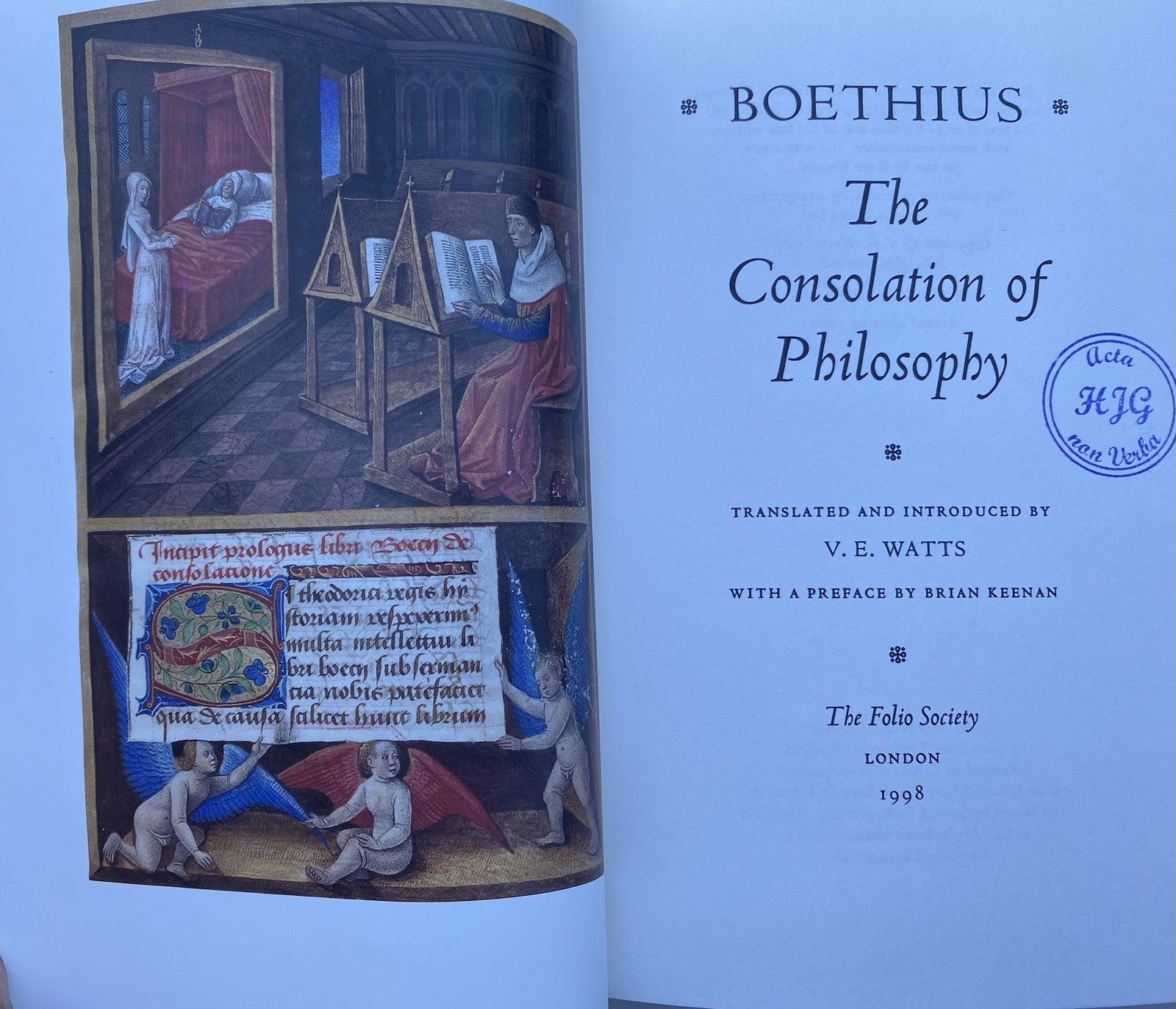 The Consolation of Philosophy – Boethius – Folio Society – 2009 – VGC