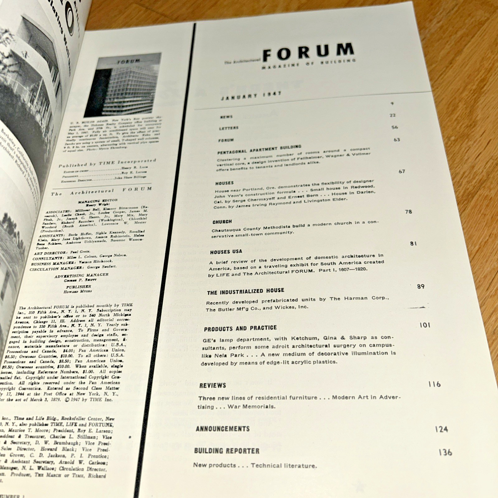 Jan 1947 ARCHITECTURAL FORUM Magazine CHAUTAUQUA County UNITED NATIONS BLDG