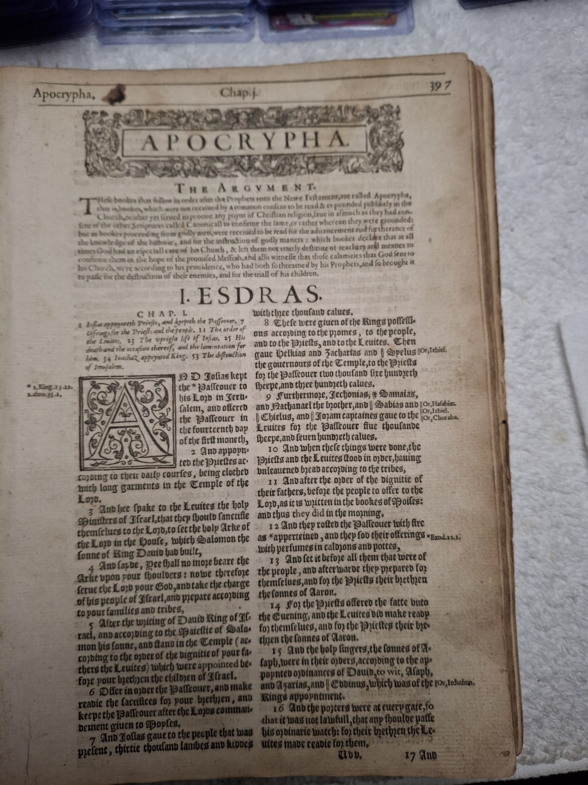 1591 GENEVA BIBLE,(2) RANDOM NON TITLE PAGES, (title pages on separate listings)