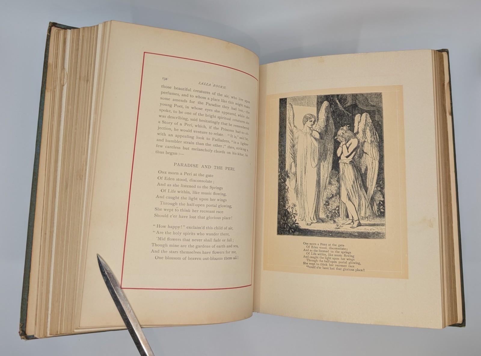 Lalla Rookh: An Oriental Romance Thomas Moore 1884 Antique Victorian Cloth Book