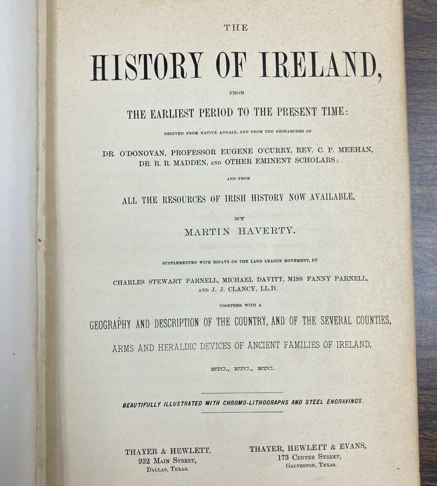 The History Of Ireland by Martin Haverty – 1885 – Embossed Leather