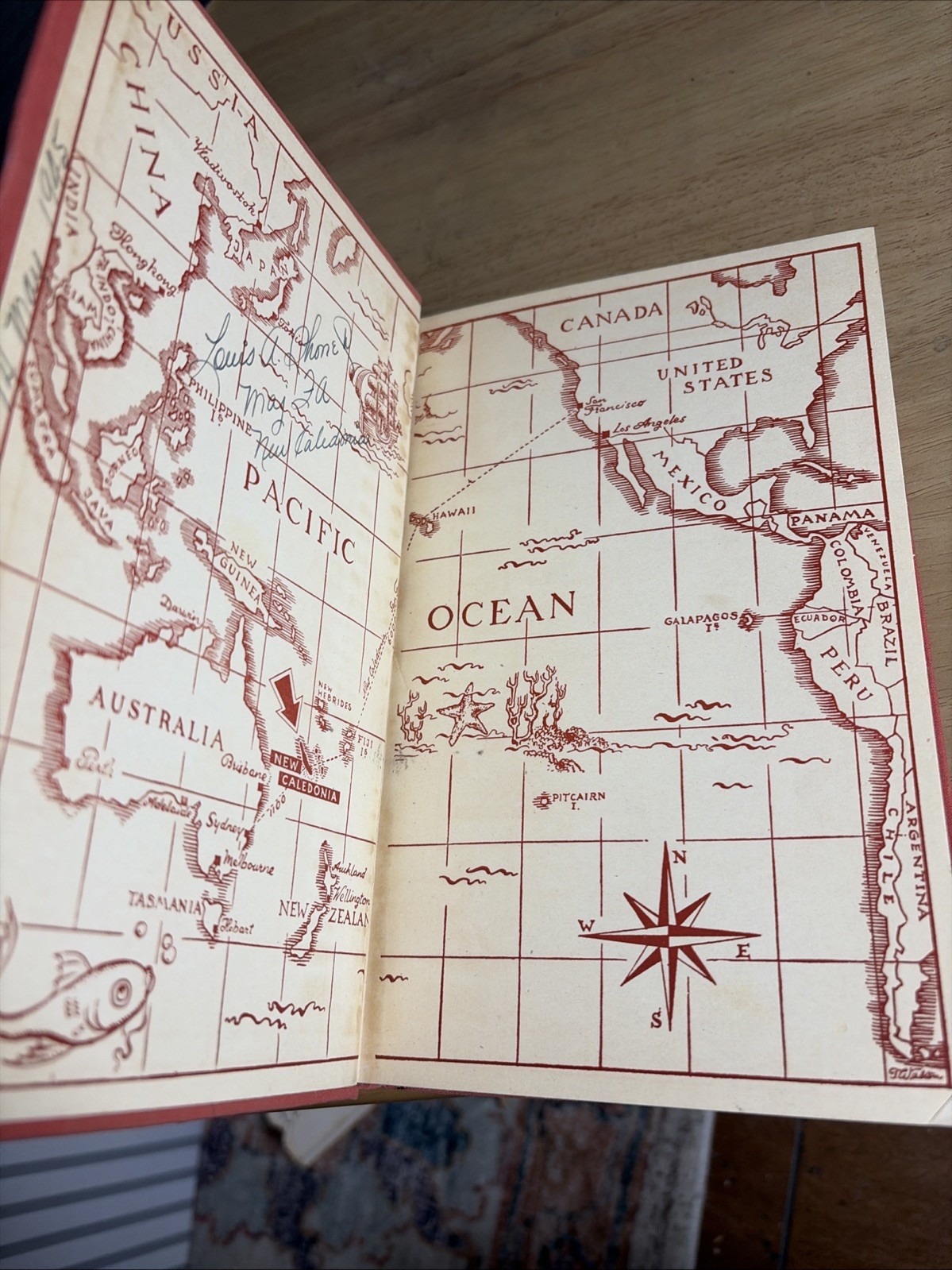 Pacific Treasure Island New Caledonia by Wilfred Burchett 1942 HCDJ