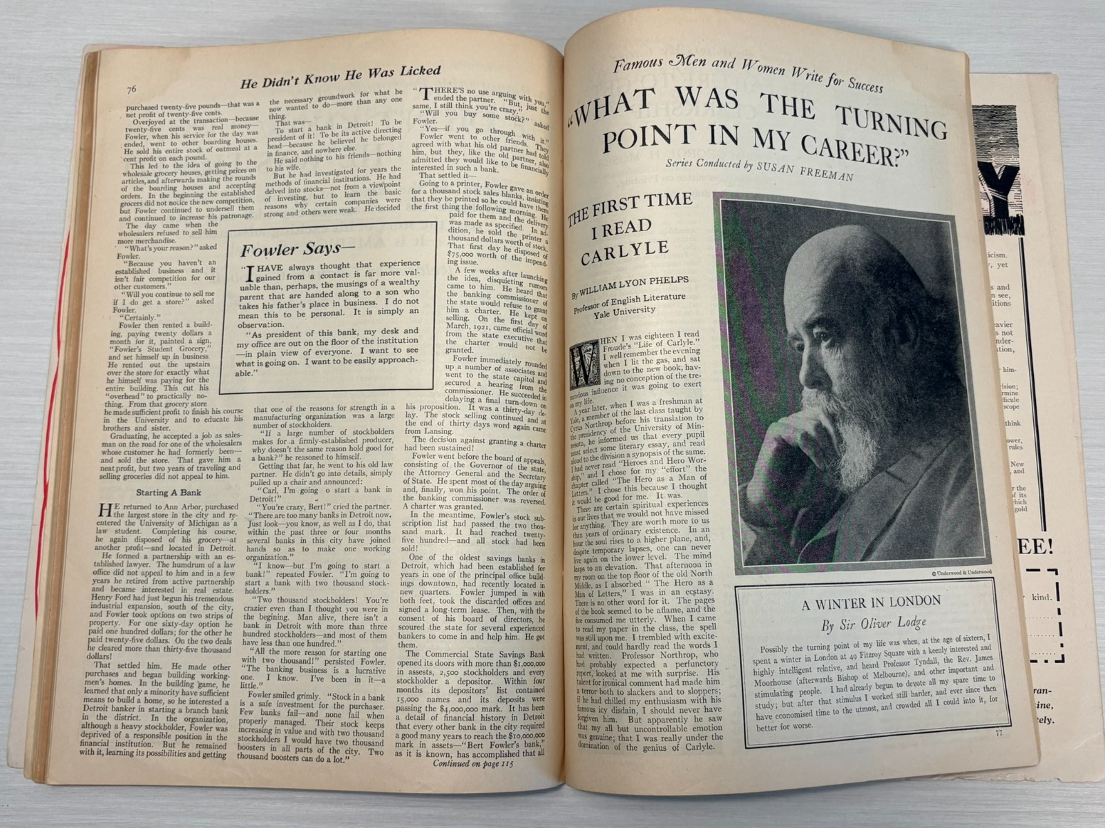 SUCCESS Magazine January 1924 Orison Swett Marden Final Year Haanel Master Key