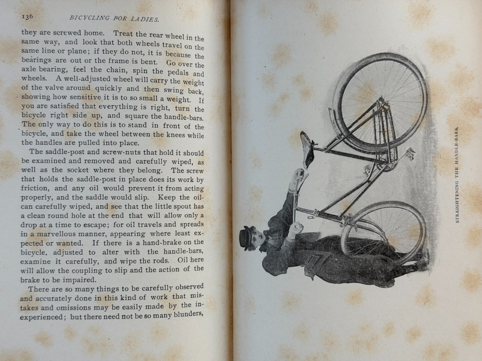 1896 Bicycling For Ladies Maria Ward 1st Ed. Alice Austen Bicycle Cycling ~ RARE