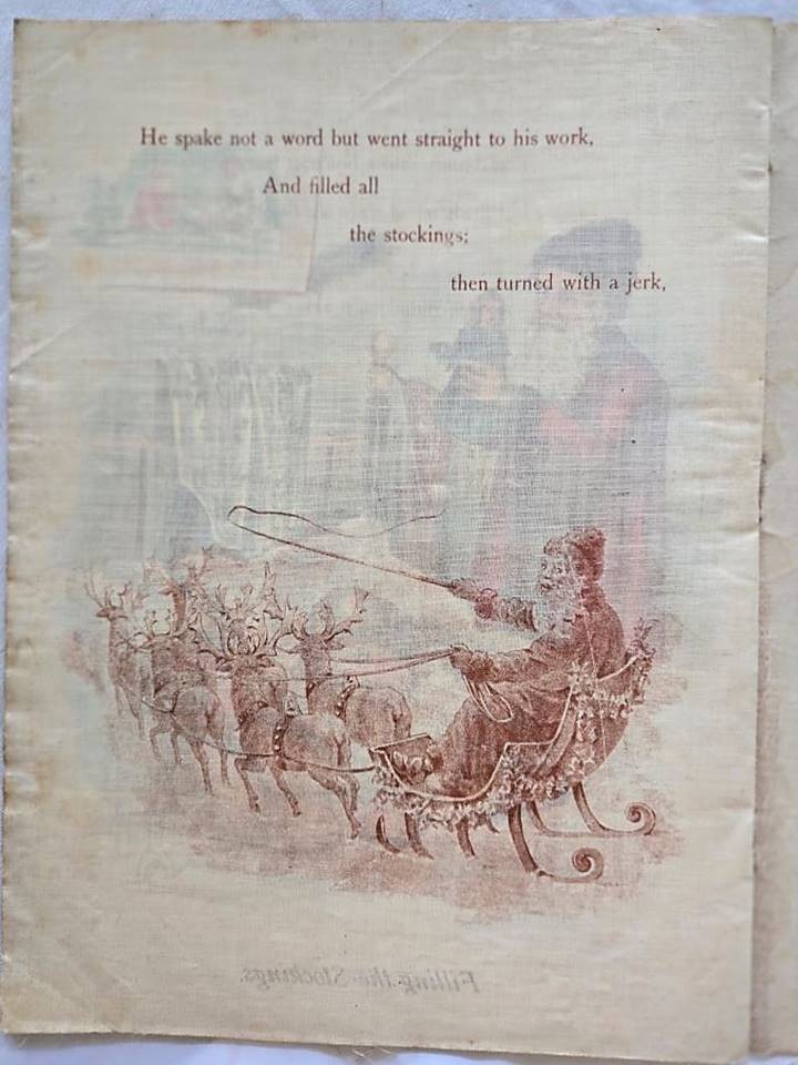 The Night Before Christmas Published by Raphael Tuck & sons late 1800’s linen