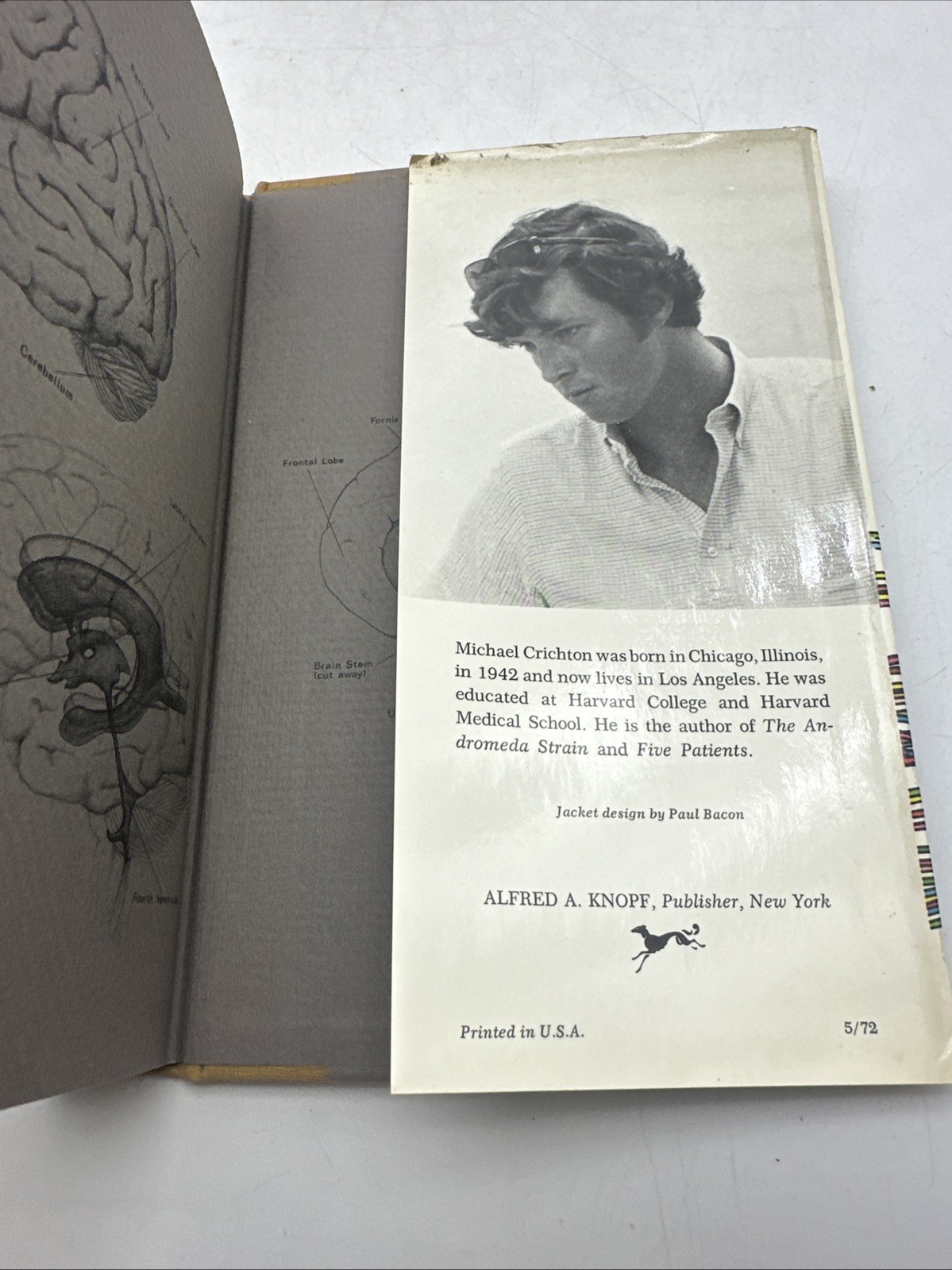 Michael Crichton The Terminal Man 1972 1st Edition Sci Fi Thriller (24-8)