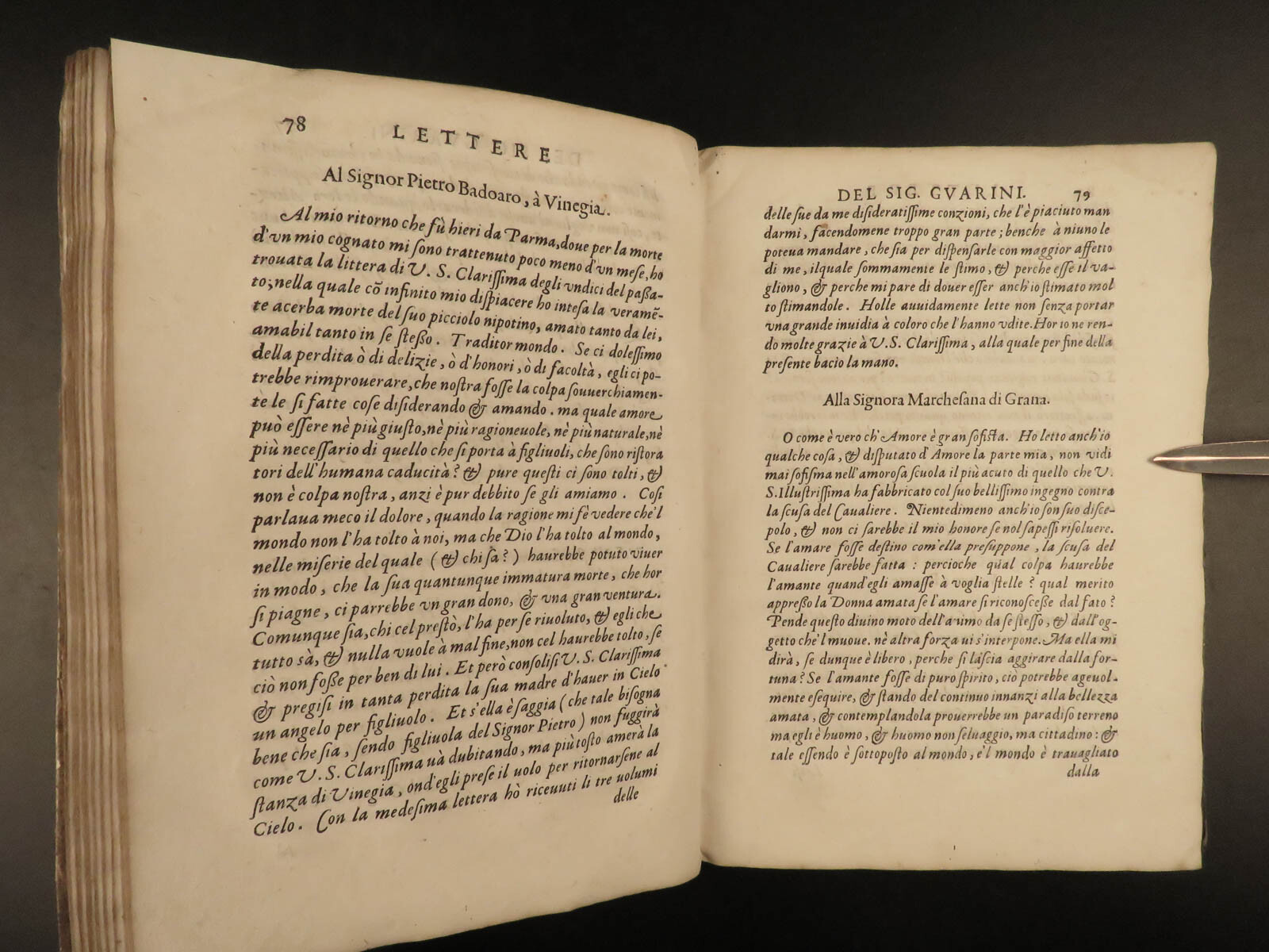 1595 Italian Renaissance Letters Battista Guarini Venice Florence Vellum ITALY