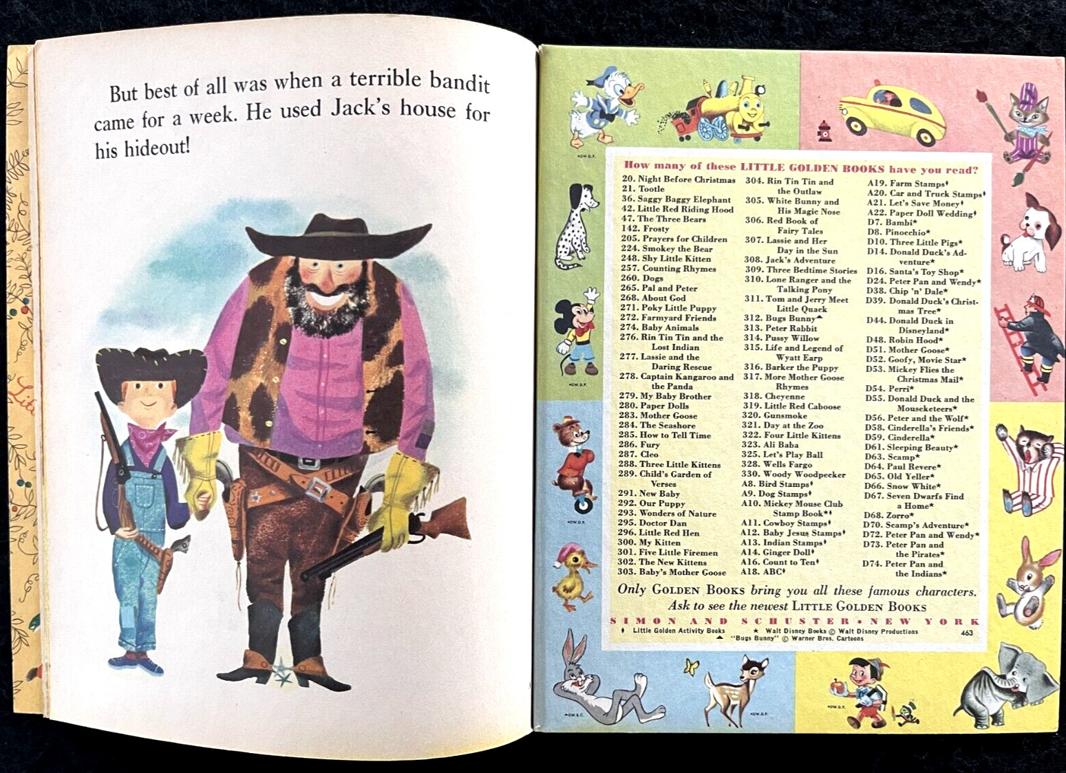 JACK’S ADVENTURE ~ vintage 1st “A” ed. Little Golden Book #308 ~ J.P. Miller, VG