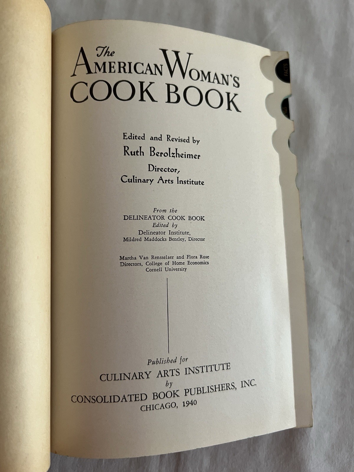 1940 The American Woman’s Cook Book Edited By Ruth Berolzheimer