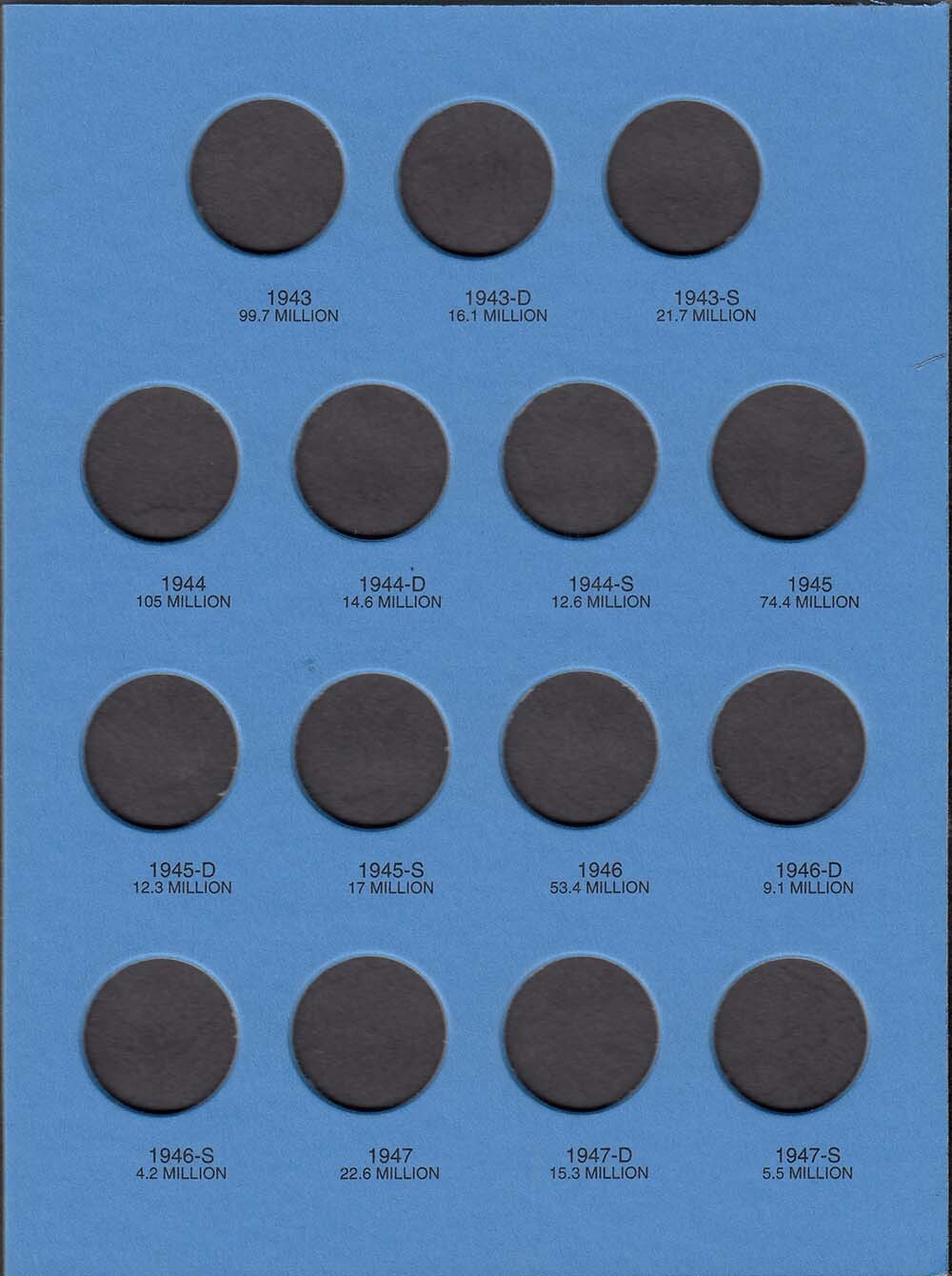 Whitman Blue Folder For US Washington Quarter Coins 1932 1947 Mini Album 1 9018