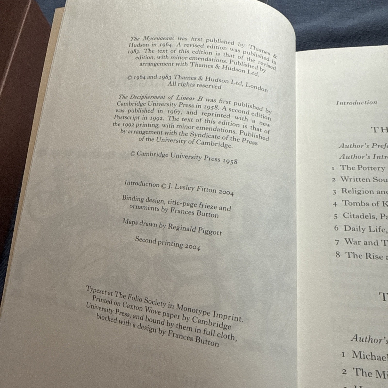 FOLIO SOCIETY The Mycenaeans Taylour & Chadwick Ancient Empires Civilizations