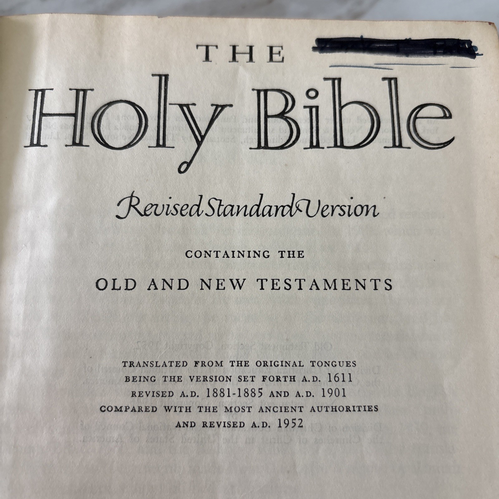 Holy Bible Hardcover Revised Standard Version 1953 Vintage