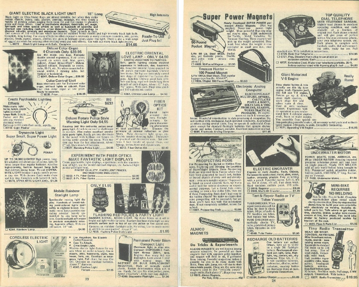 8 old Johnson Smith Co. Curios Gifts Novelty Catalogs (1960s, 70s & 90s) on DVD