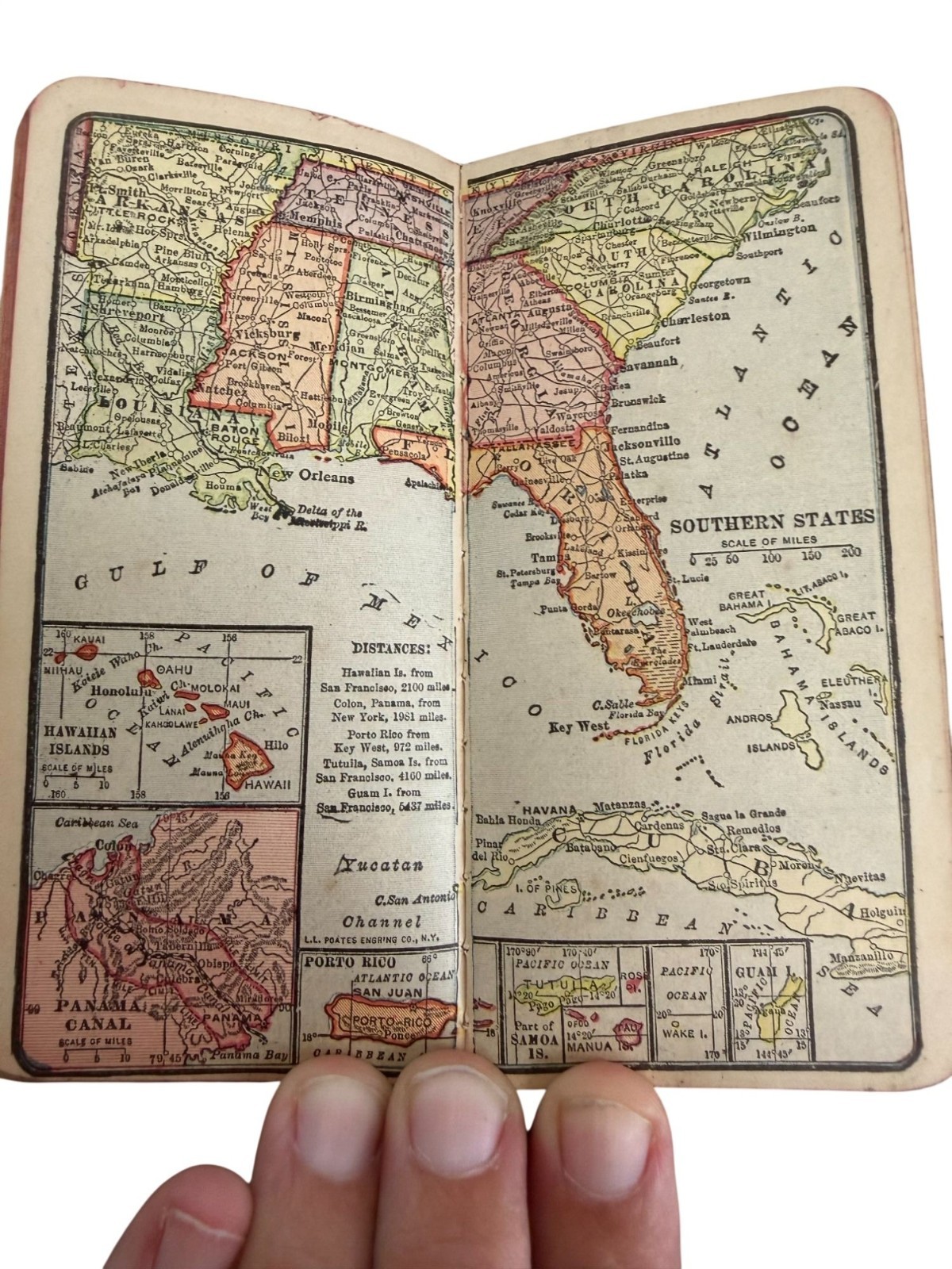 Antique 1929 Ideal Diary Pocket Memorandum Book Handwritten Entries Map Ephemera