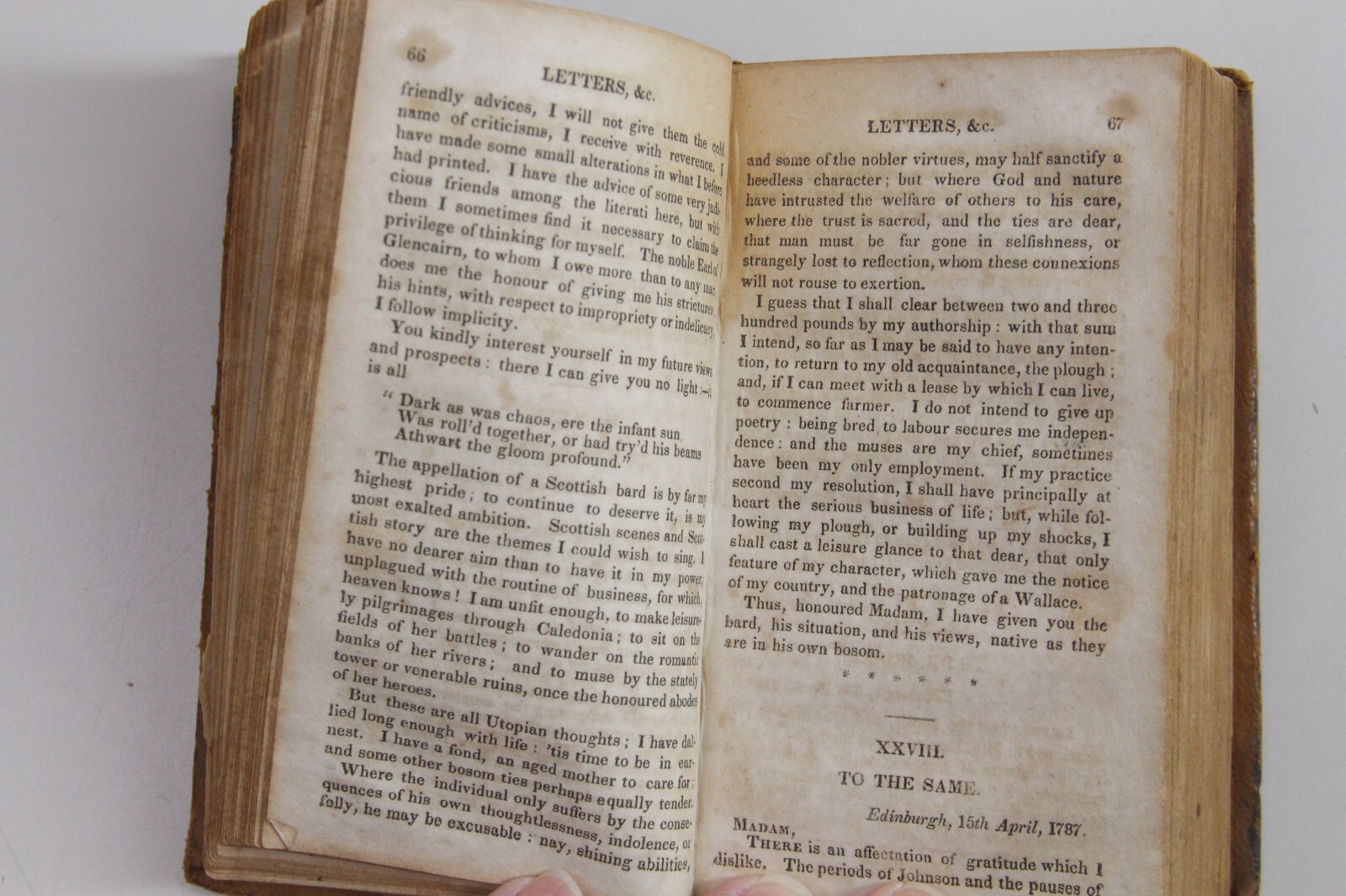 Life & Works of Robert Burns Vol 2 1824 James Currie MD 5.25″ x 3″ x 1″ Book