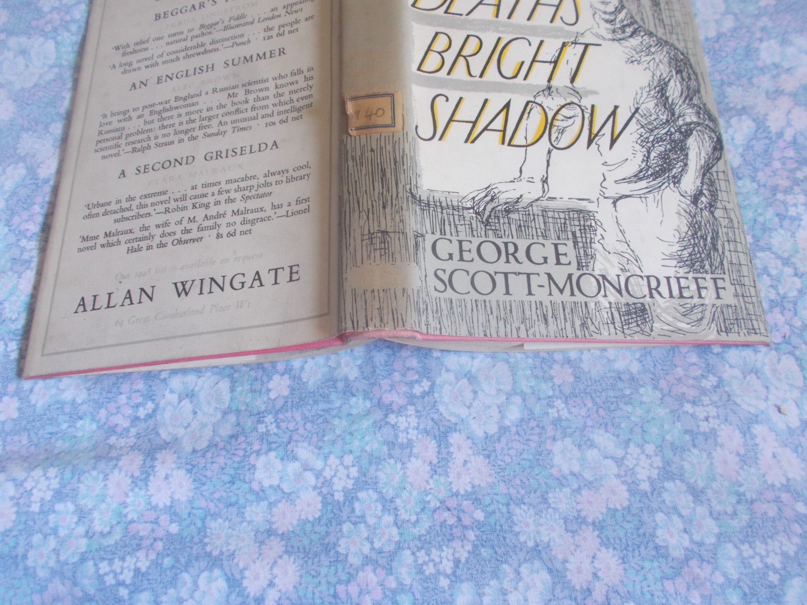 George Scott-Moncrieff DEATH’S BRIGHT SHADOW 1948 1st dw novel forgotten authors