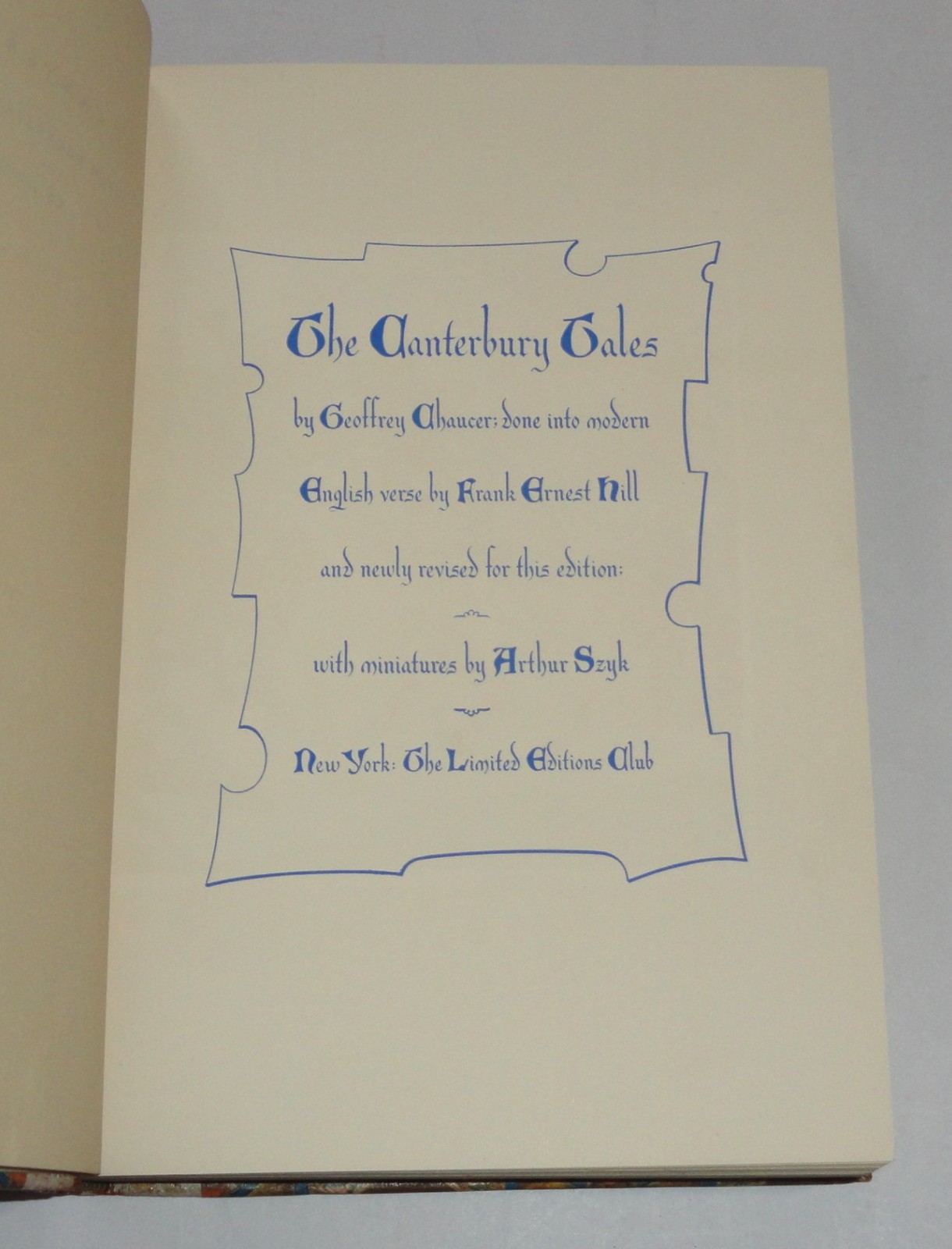 1946 Signed Arthur Szyk THE CANTERBURY TALES Chaucer Limited Editions Club Book