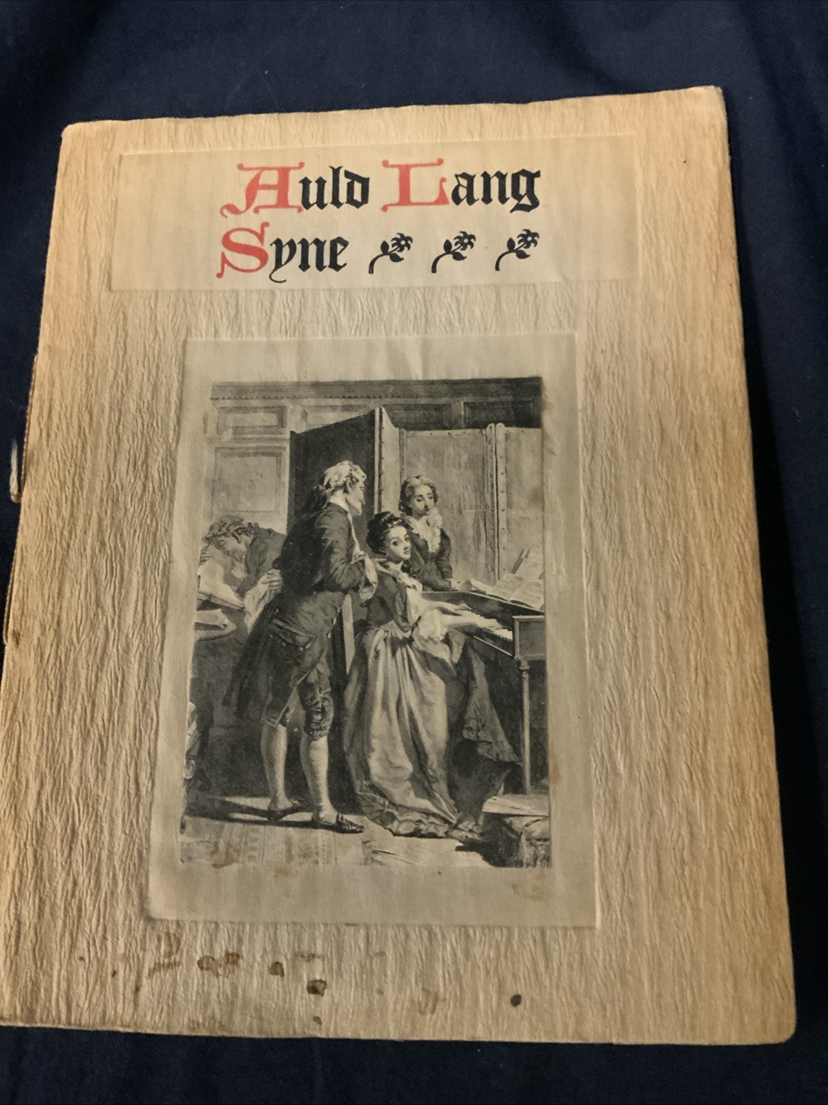 Auld Lang Syne by Robert Burns 1900 Antique Song Poem Book Moses King Lovell Co