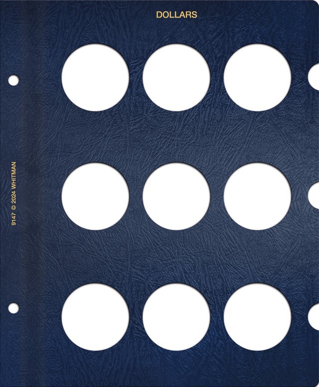 x3 Whitman Blank Album Page For US Dollar Coins Presidential Morgan Peace New