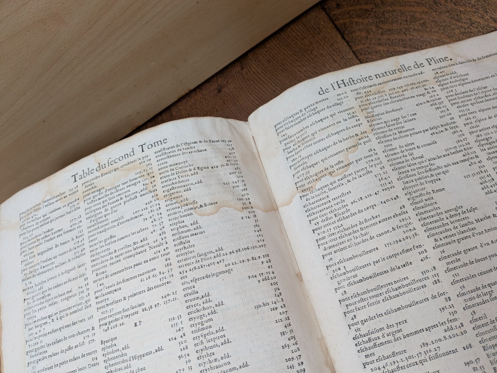 antique book-A. Pinet -The History of the World of C. Pliny Second 2/2 in 1 V…