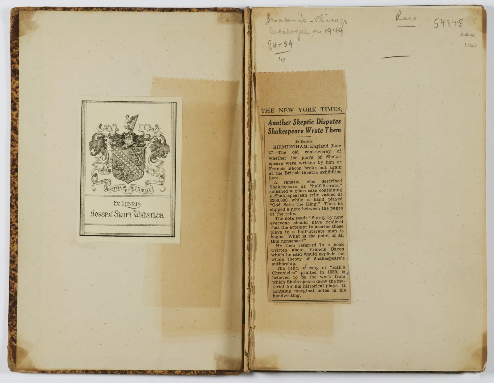 Matthew or John Wyatt / Comparative Review of the Opinions of Mr James Boaden
