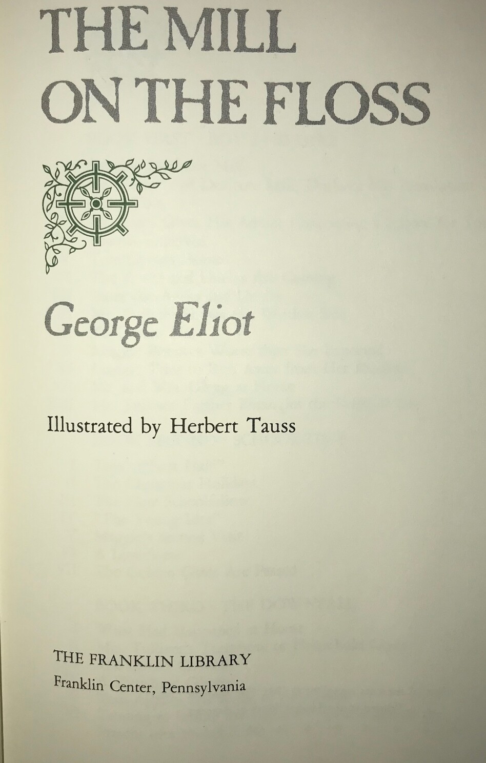 George Eliot – The Mill on the Floss – Franklin Easton LEATHER – Classics NR