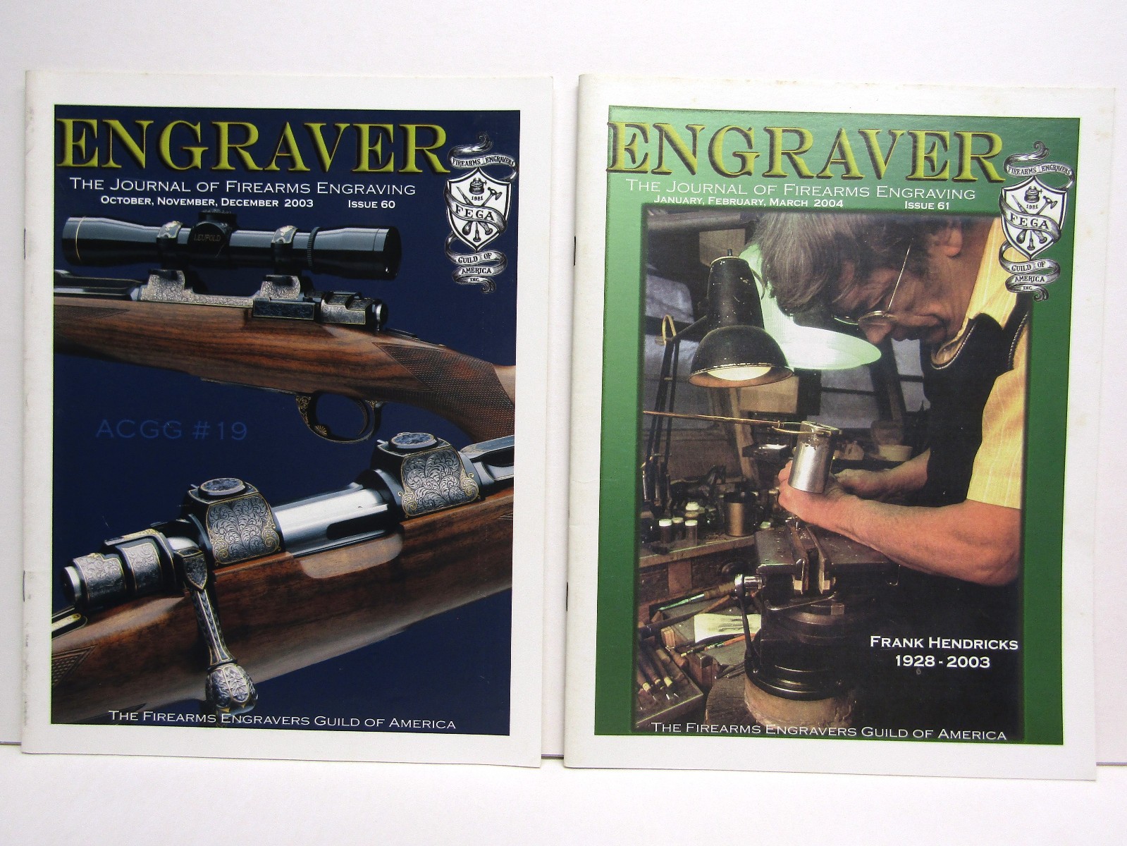 FEGA Engraver Journal of Firearms Engraving Guild 20 Issues 2002-2010 VG+