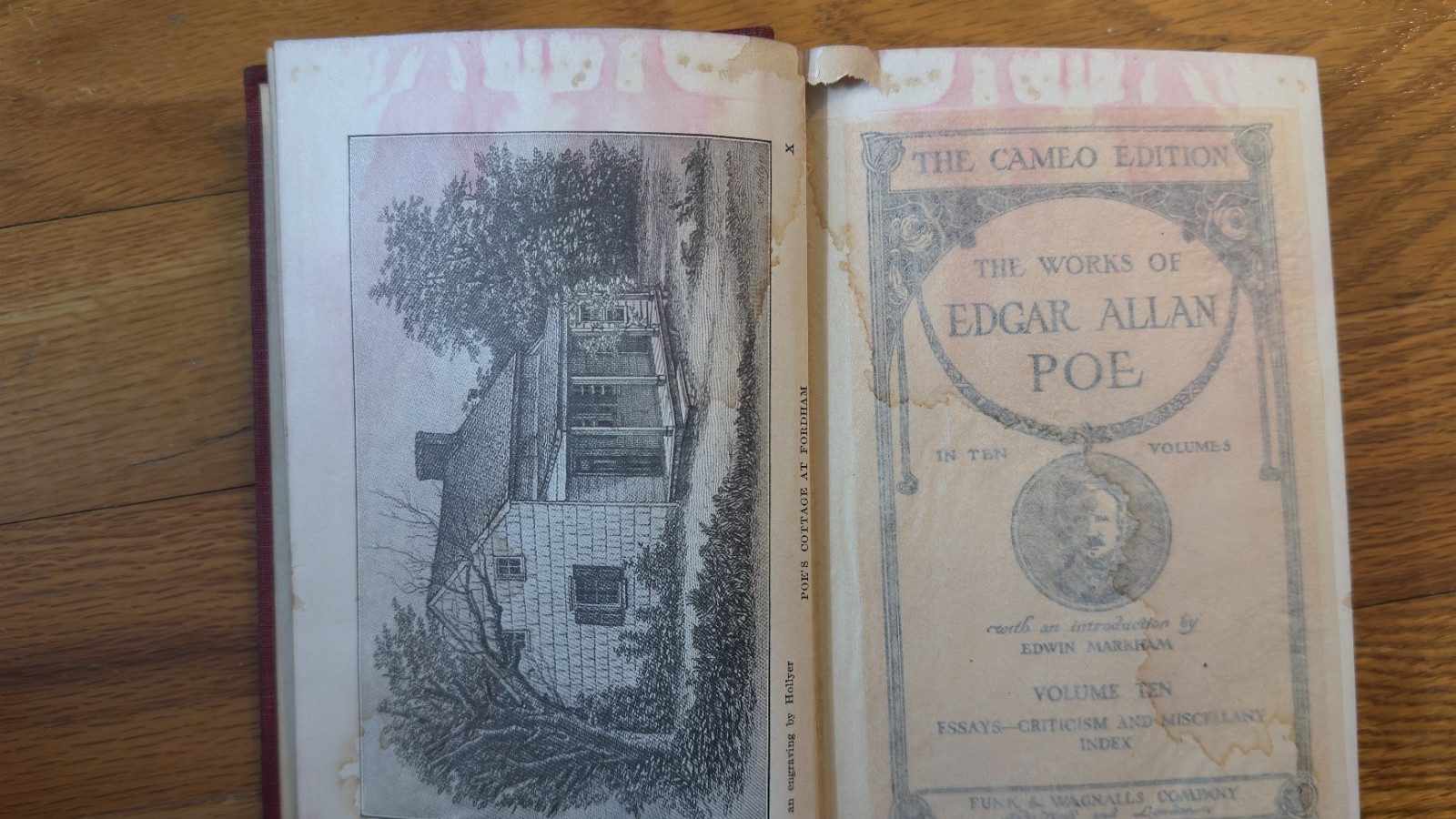 1904 Works of Edgar Allan Poe Cameo Edition 1-10, missing #9 Funk & Wagnalls