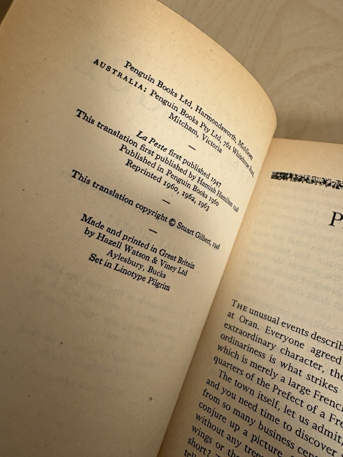 Albert Camus – The Plague – Vintage Penguin 1963 Great Britain