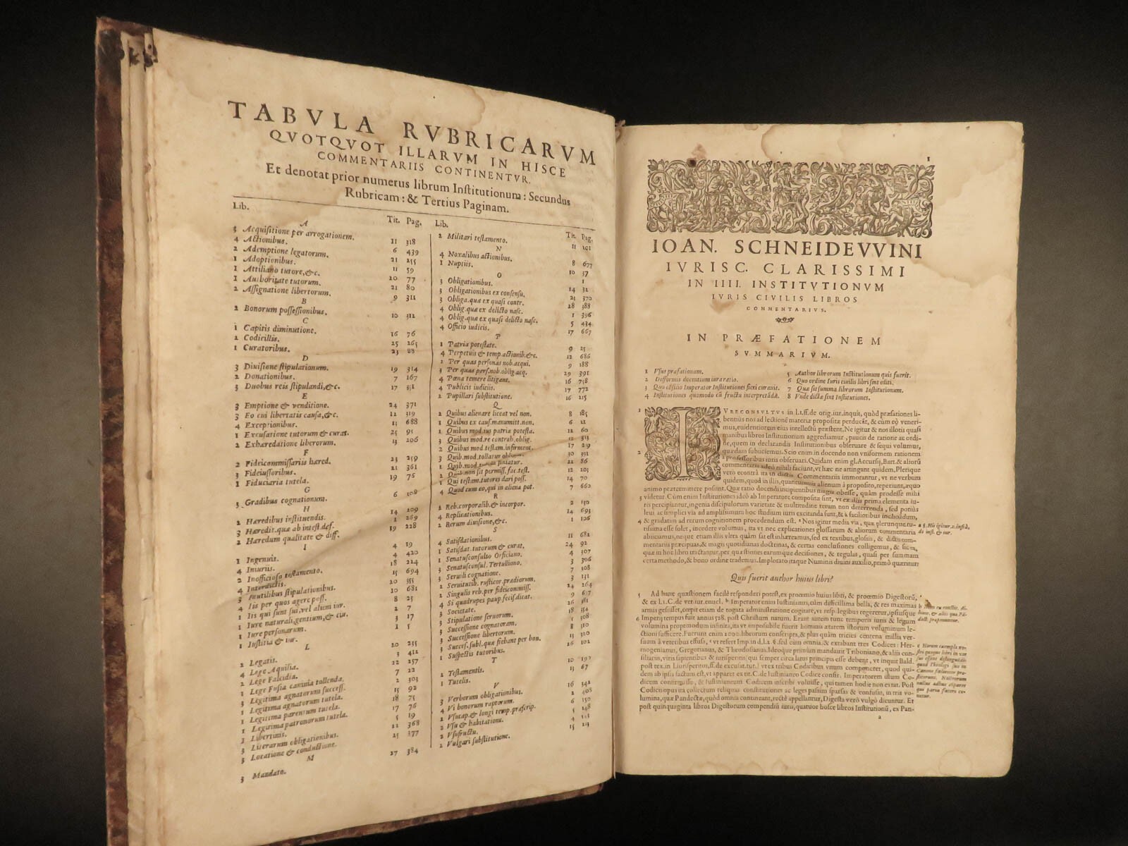 1595 Schneidewein SAXON LAW Institutionum Imperialium Charles V Martin Luther