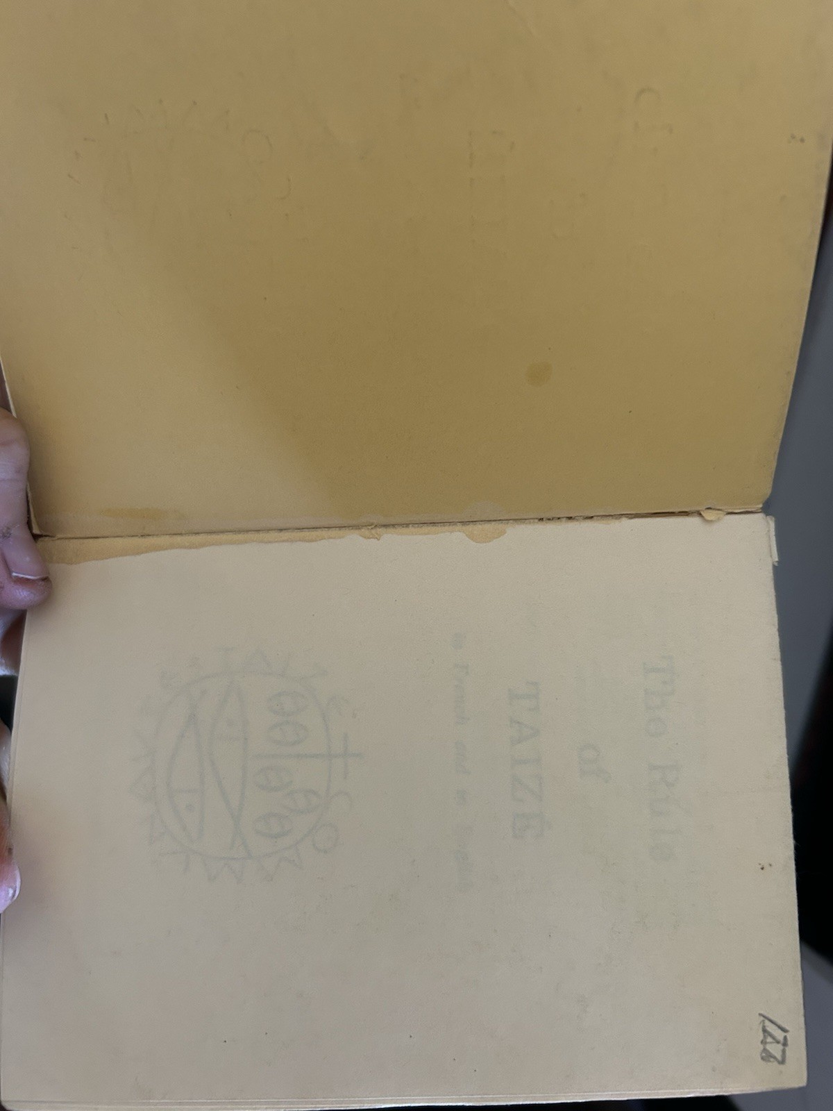 Vtg. 1961 The Rule of Taize Parallel French-English Religious Brotherhood Text